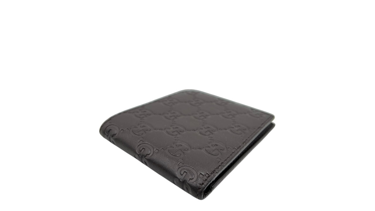 GUCCI GG GUCCISSIMA BLACK LEATHER WALLET