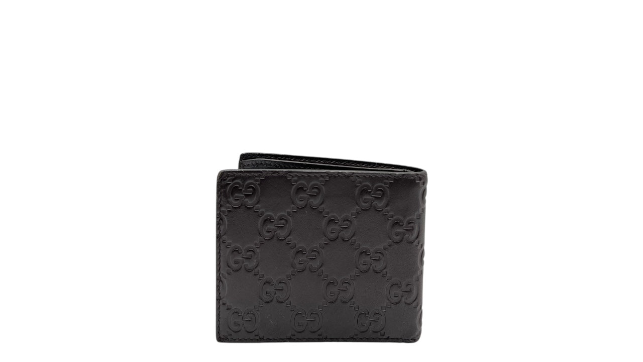 GUCCI GG GUCCISSIMA BLACK LEATHER WALLET