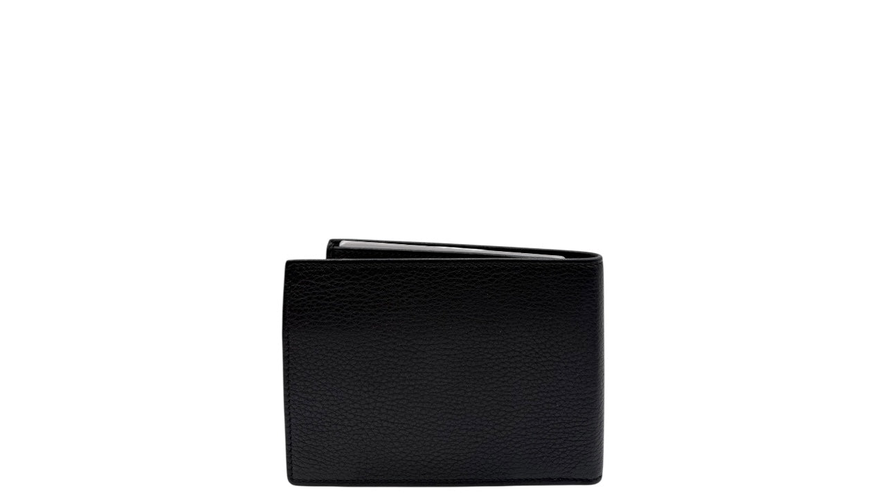 GUCCI BLACK CALFSKIN LEATHER BIFOLD WALLET (GIANT ONE)