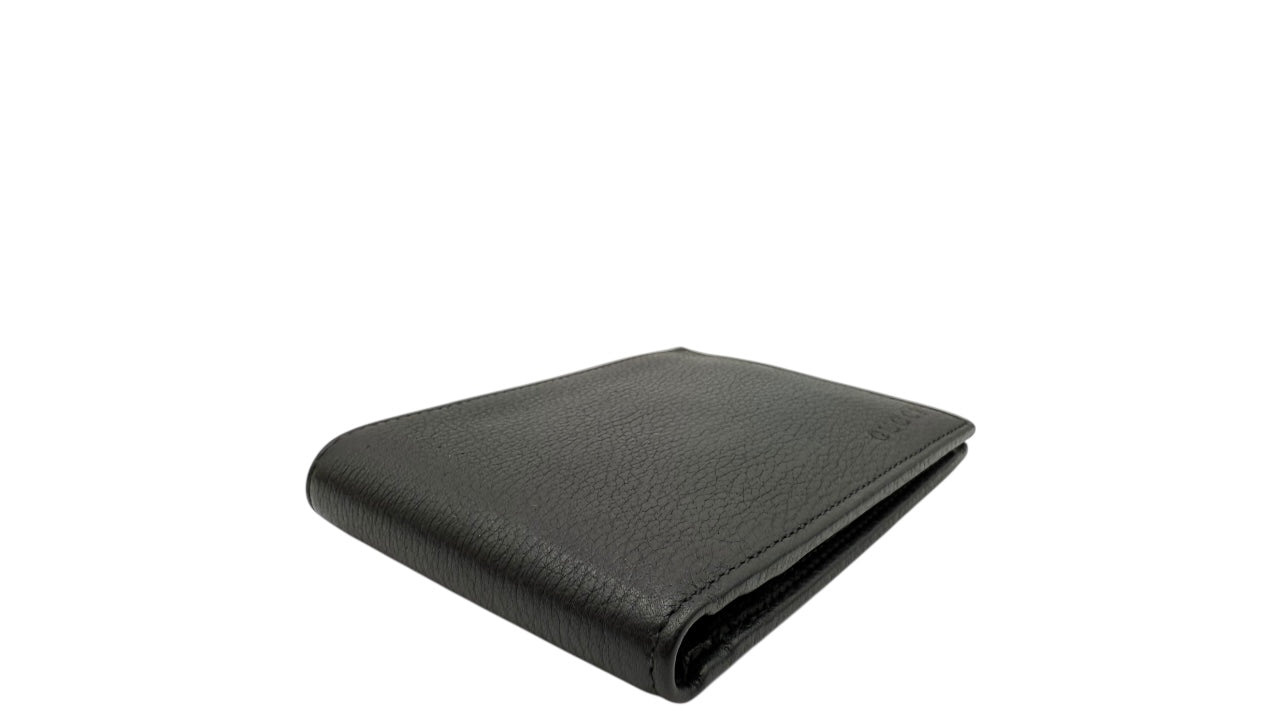 GUCCI BLACK CALFSKIN LEATHER BIFOLD WALLET (GIANT ONE)