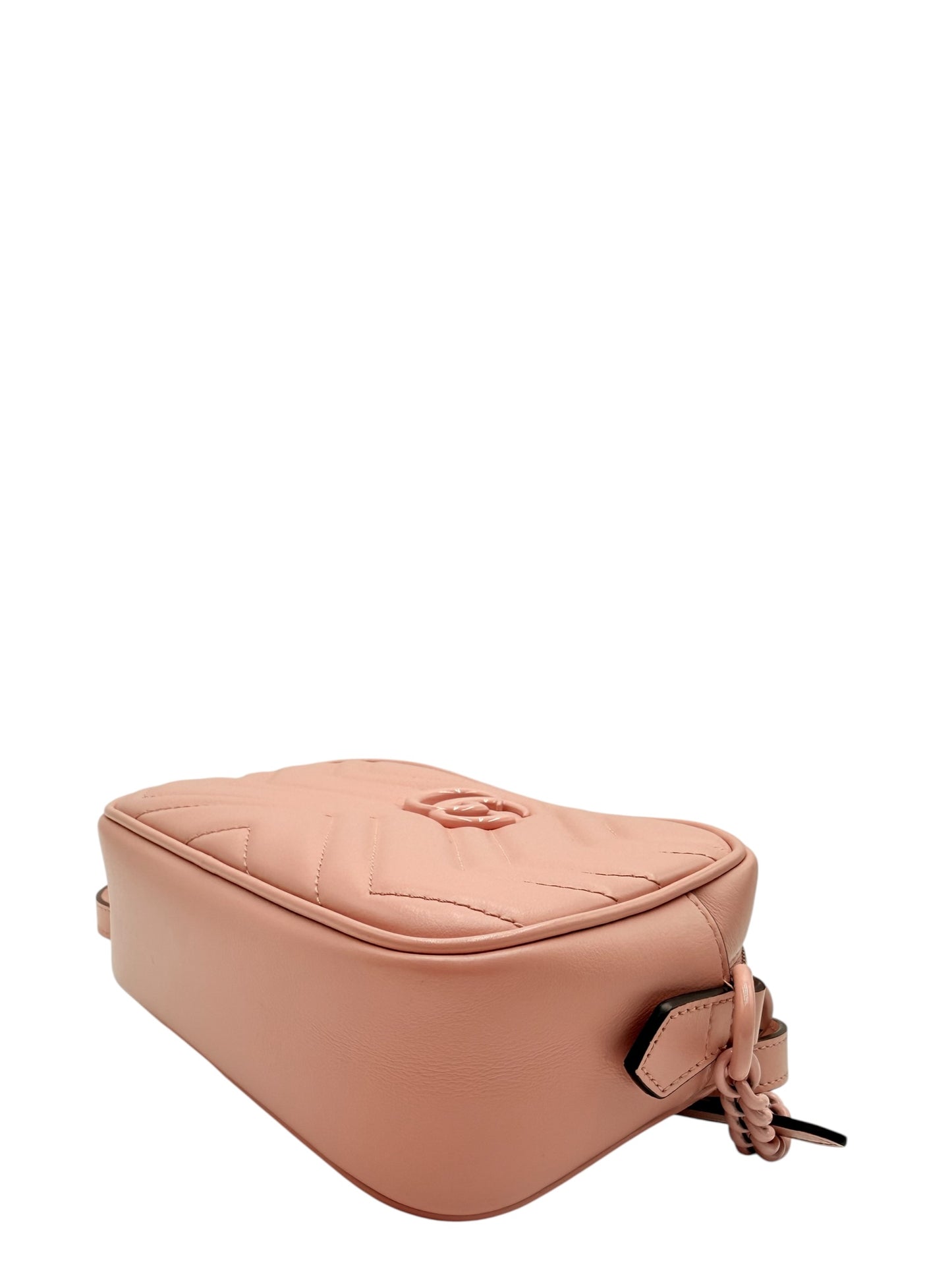 GUCCI GG MARMONT LEATHER CROSSBODY BAG PINK