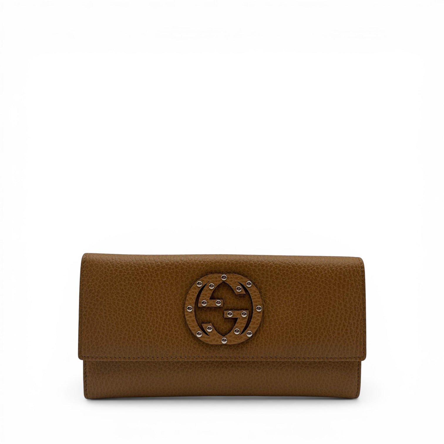 GUCCI BROWN CALFSKIN LONG WALLET