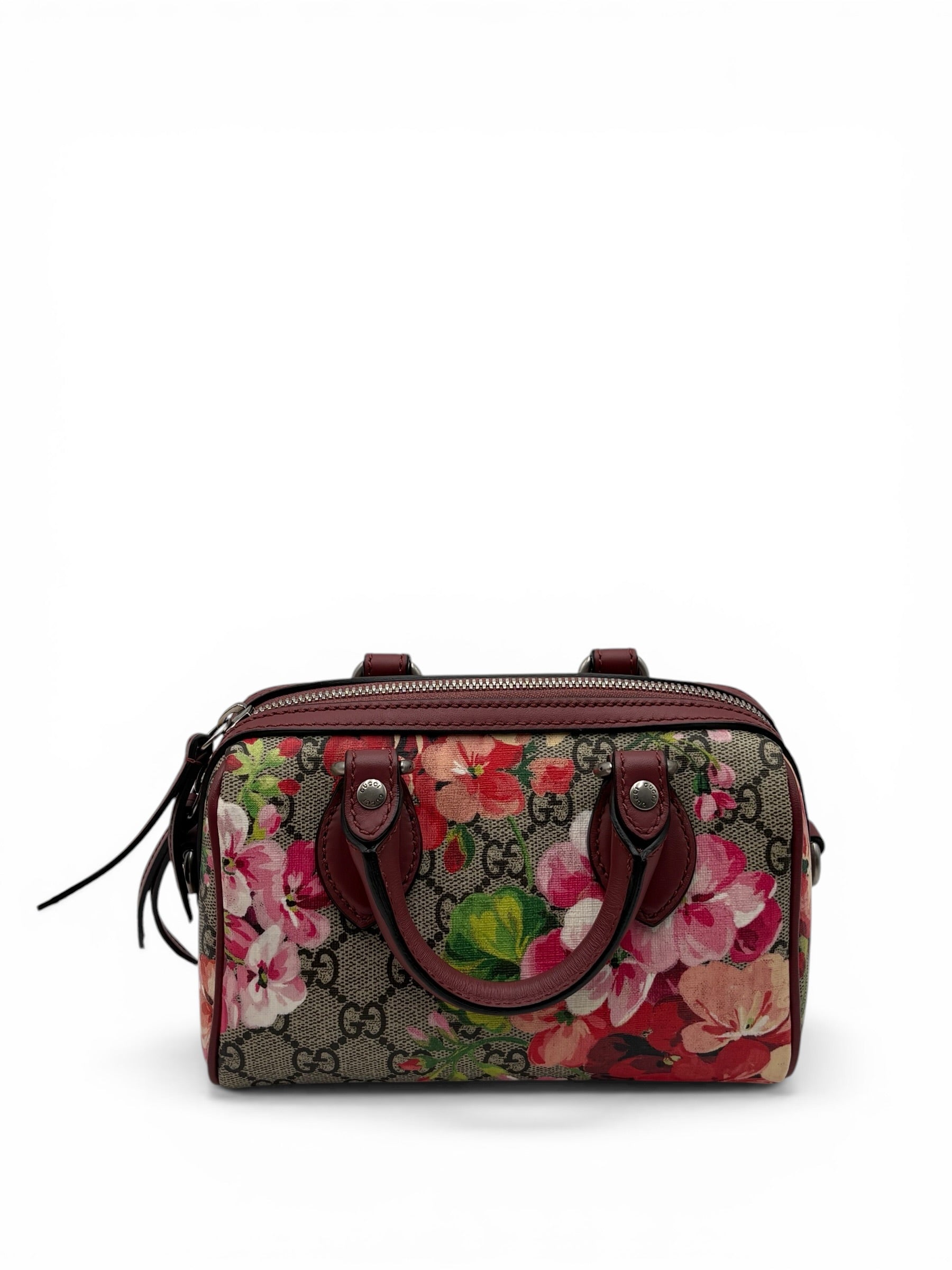 GUCCI BLOOMS MINI CANVAS BOSTON BAG