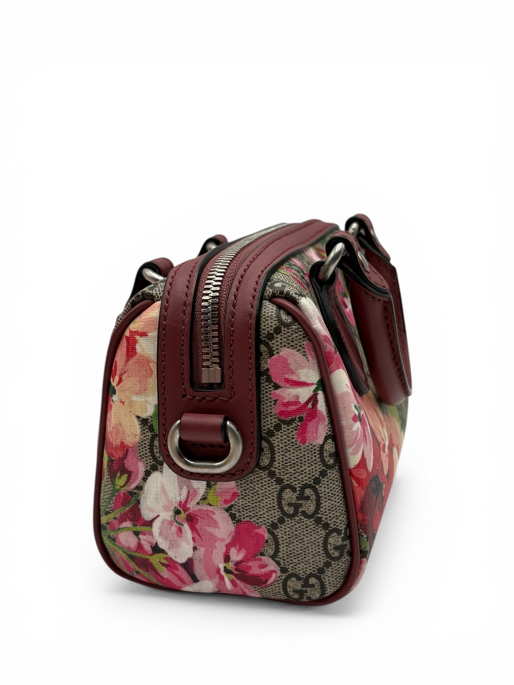 GUCCI BLOOMS MINI CANVAS BOSTON BAG