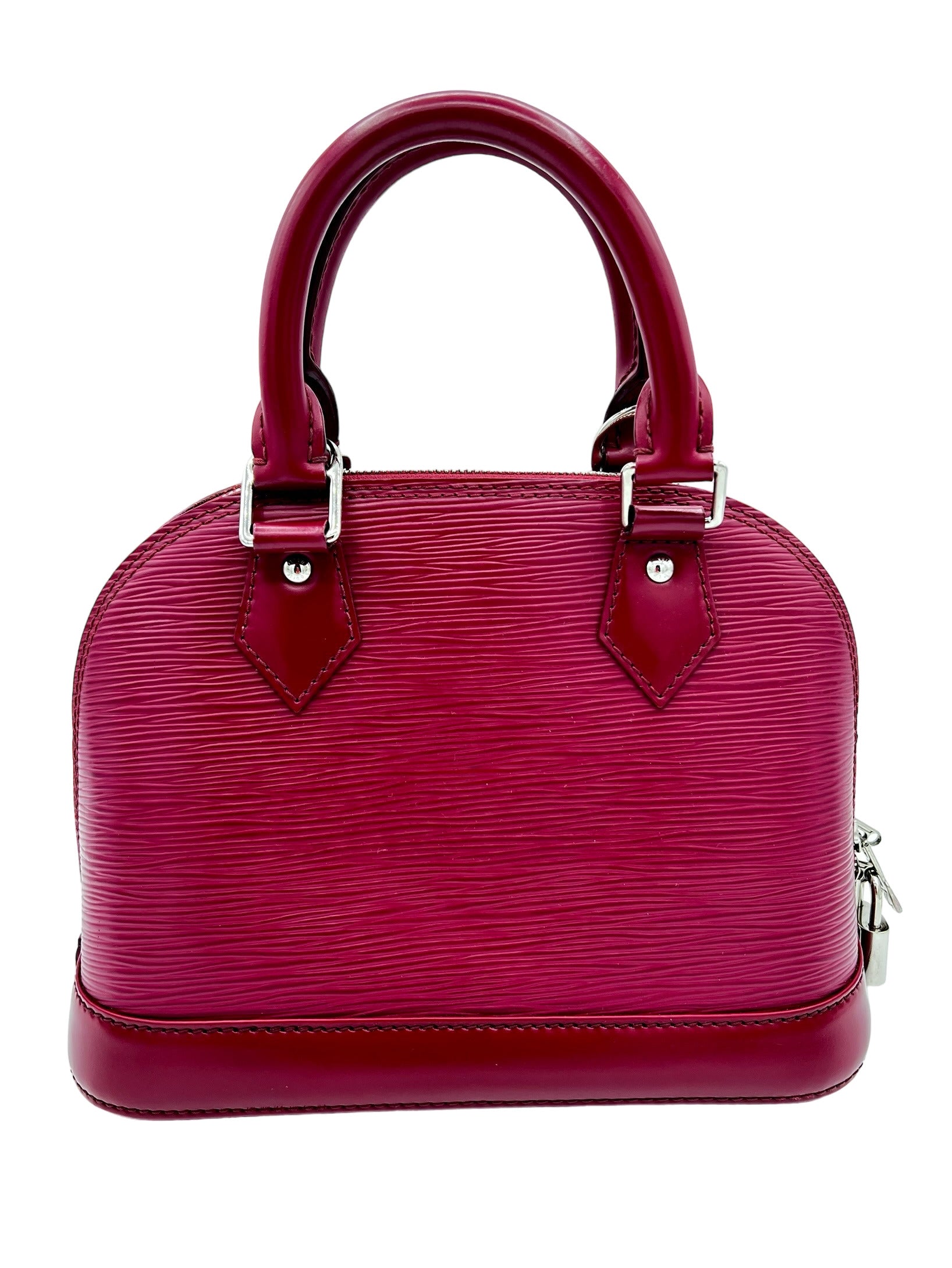 LOUIS VUITTON ALMA BB EPI LEATHER BAG BURGUNDY