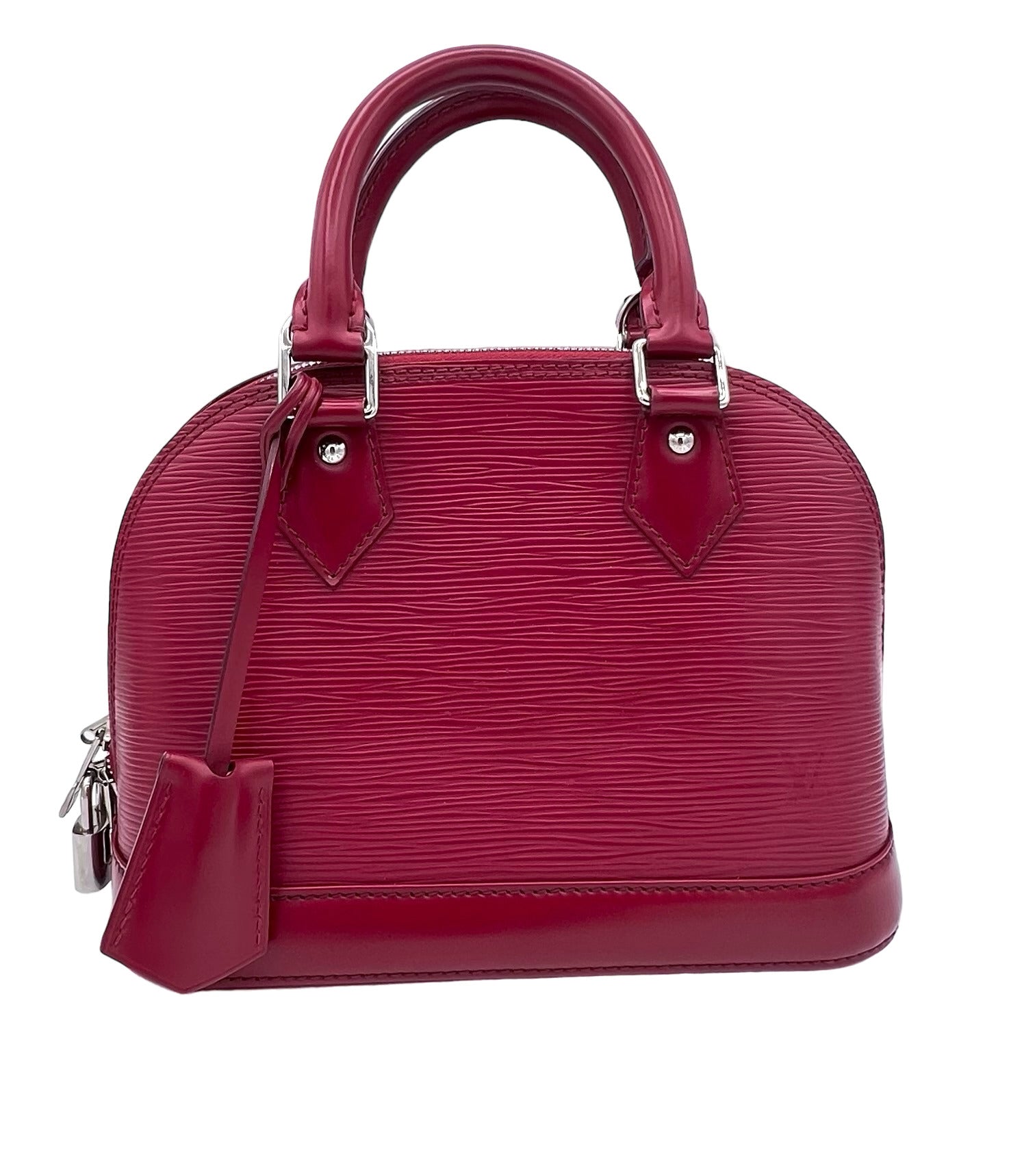 LOUIS VUITTON ALMA BB EPI LEATHER BAG BURGUNDY