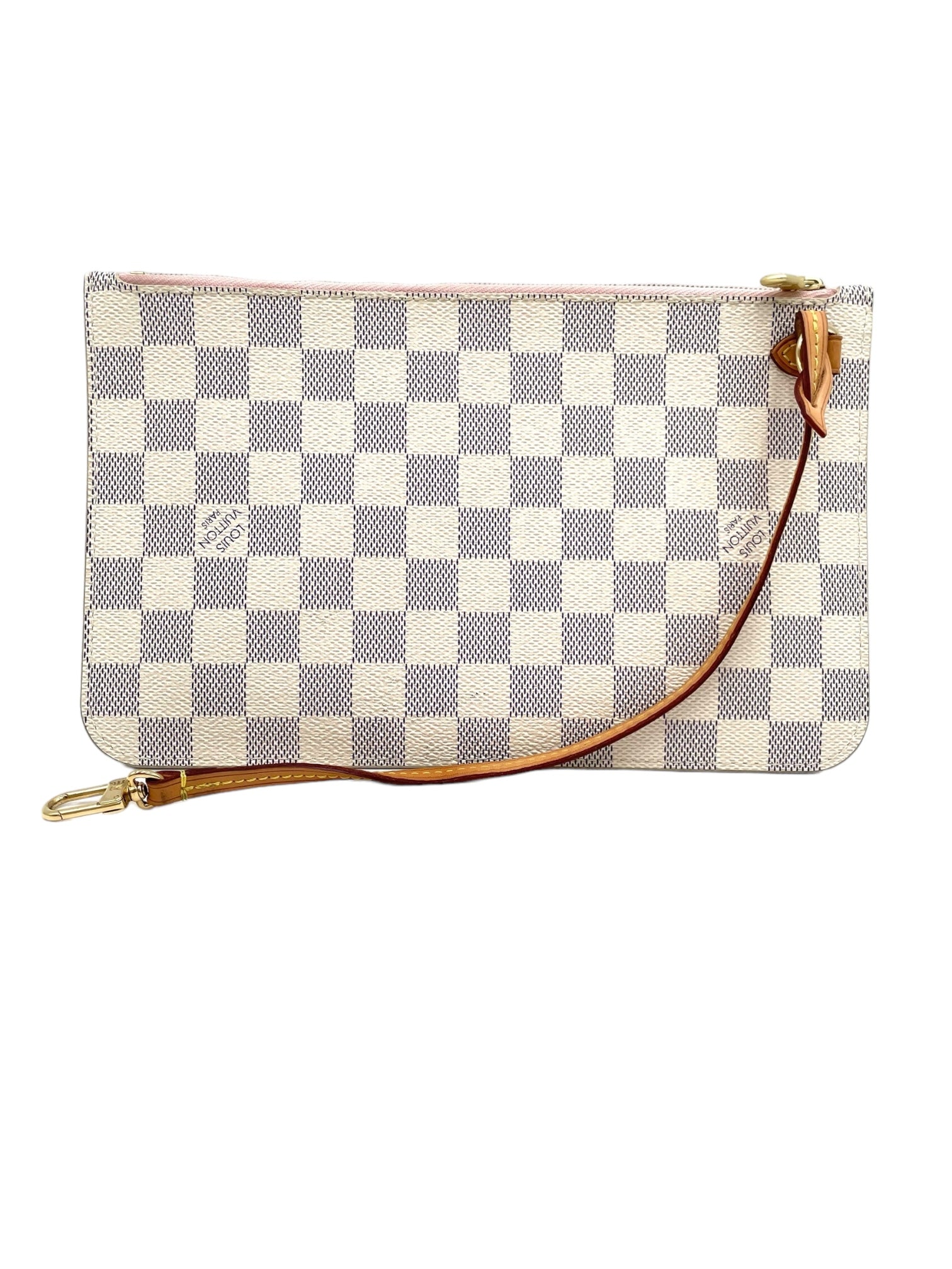 LOUIS VUITTON NEVERFULL MM TOTE W/POCHETTE IN DAMIER AZUR CANVAS