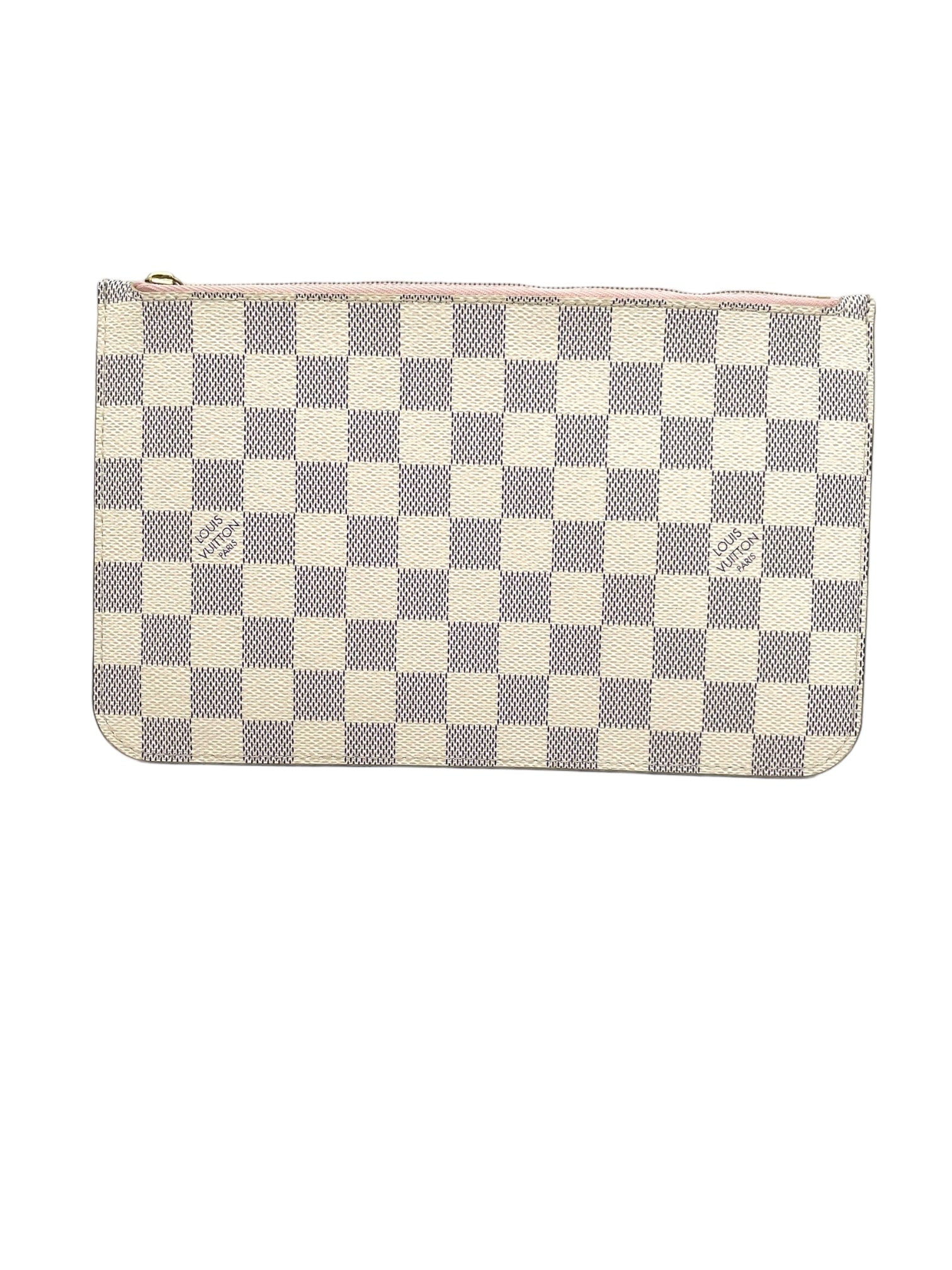 LOUIS VUITTON NEVERFULL MM TOTE W/POCHETTE IN DAMIER AZUR CANVAS