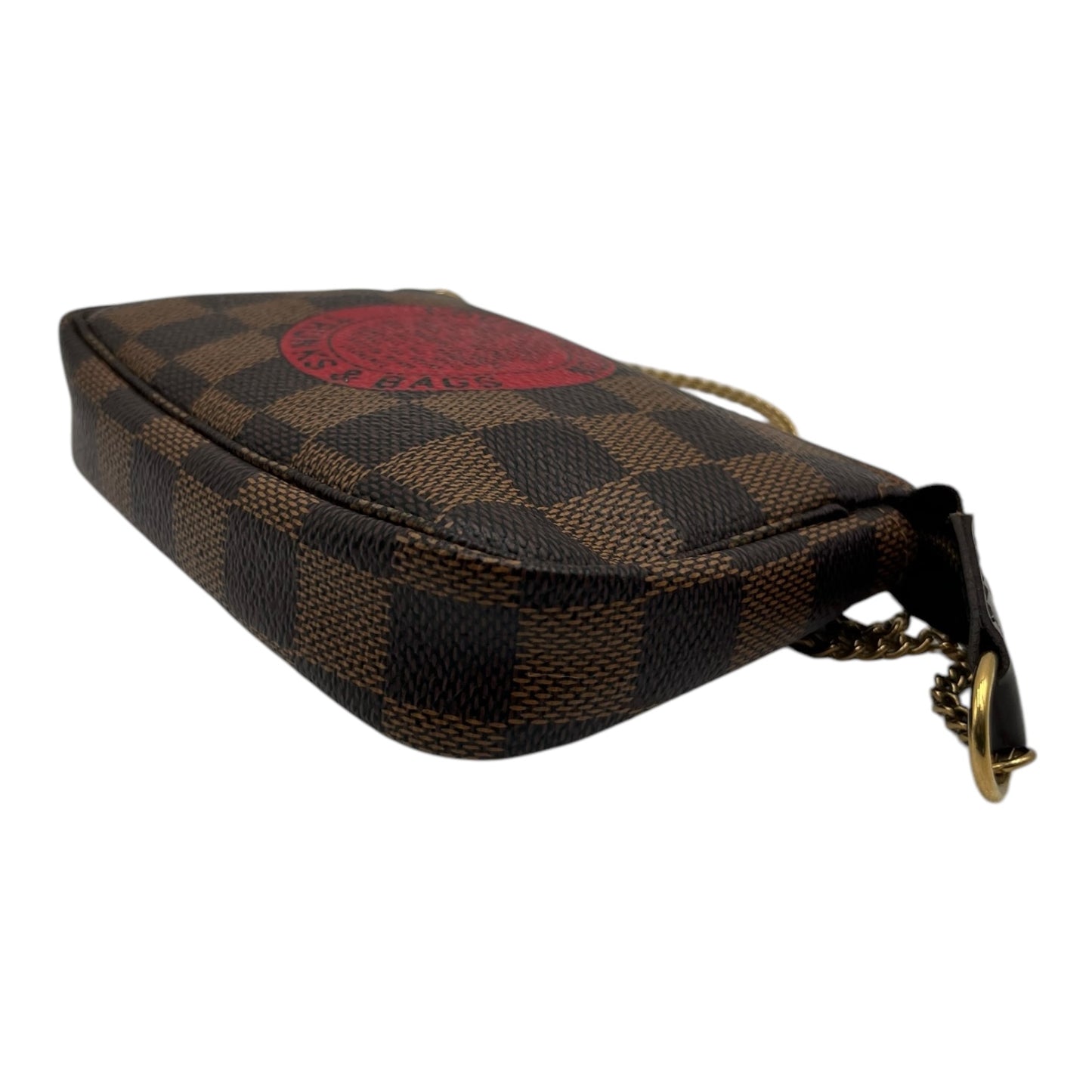 LOUIS VUITTON POCHETTE ACCESSORIES DAMIER EBENE MINI HANDBAG