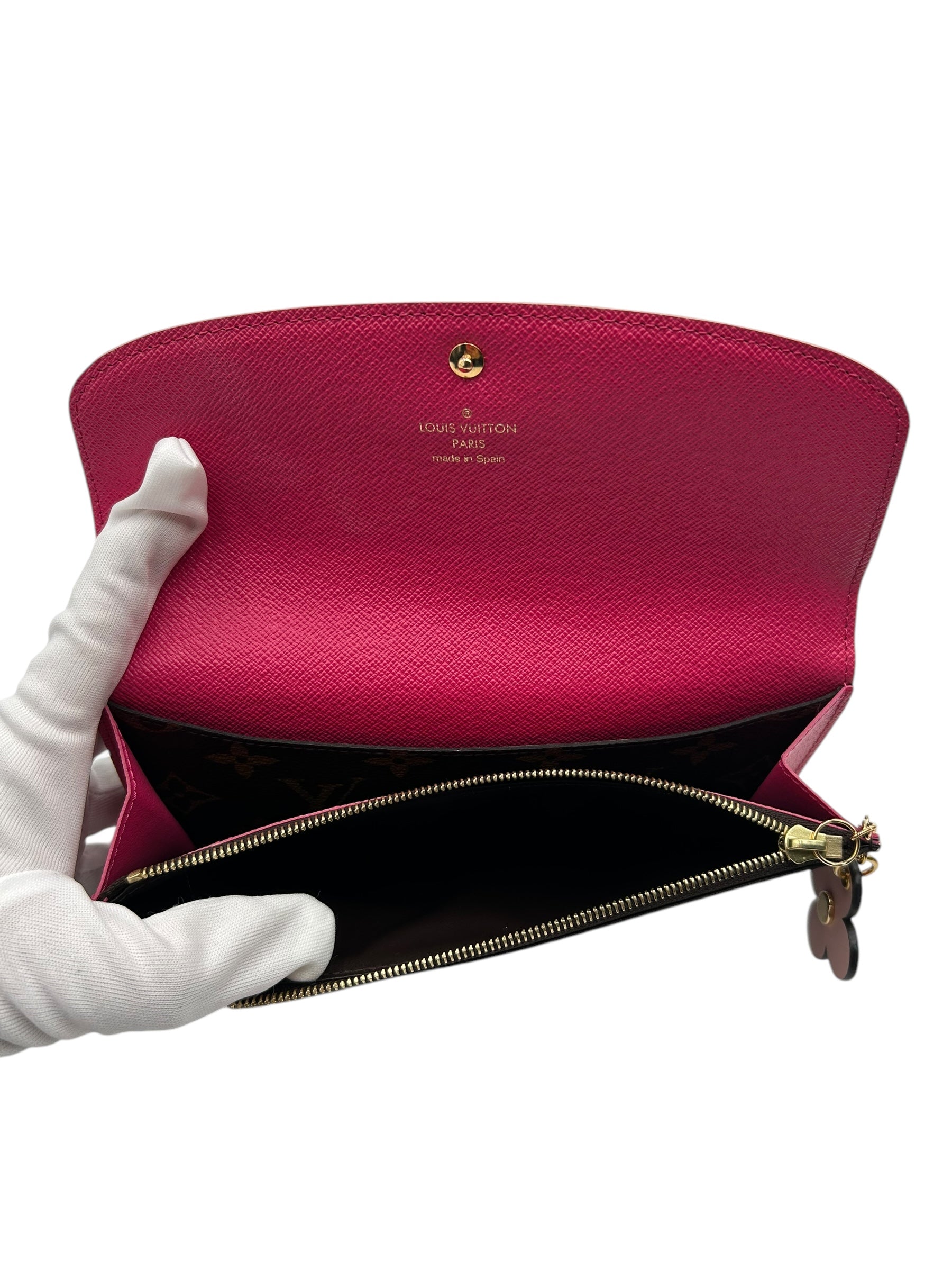 LOUIS VUITTON EMILIE WALLET BLOOMING FLOWER PINK