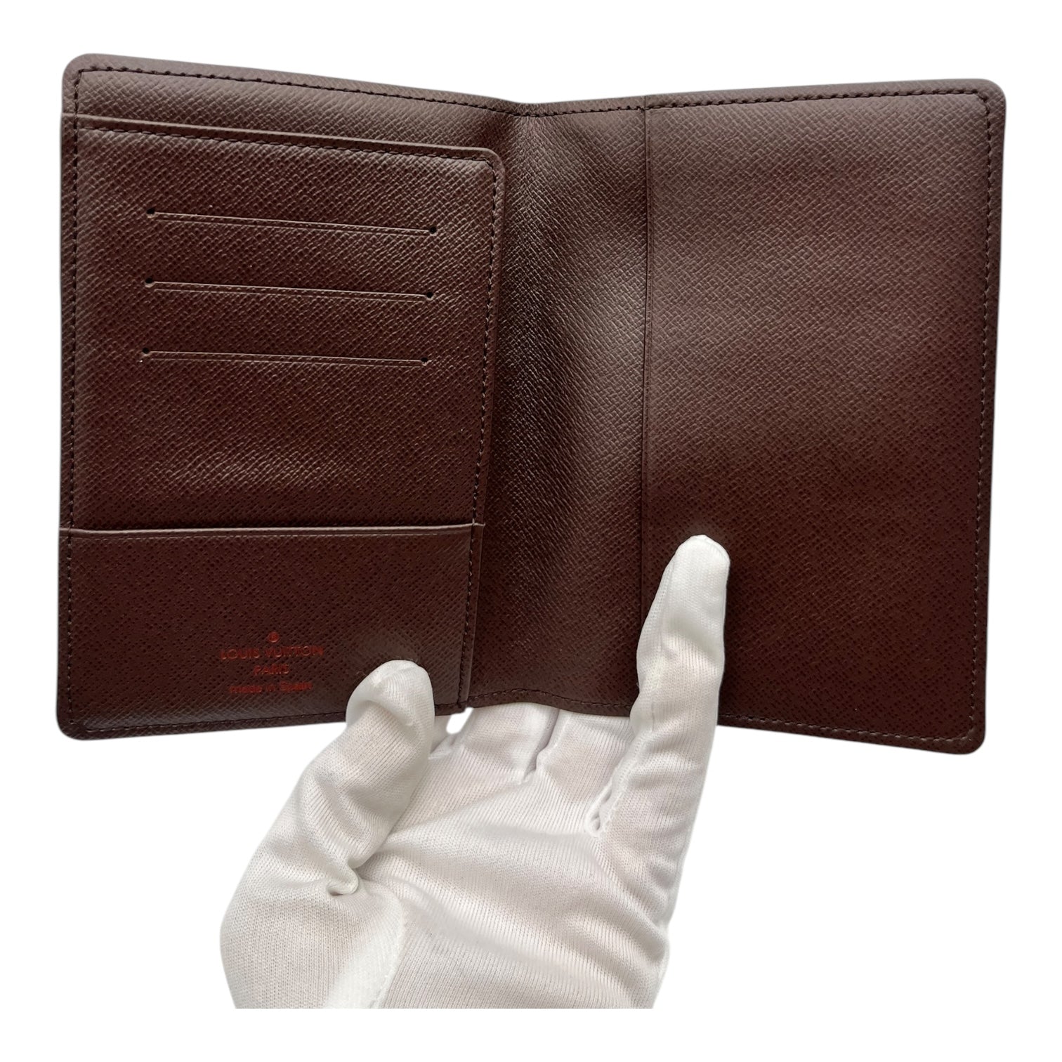 LOUIS VUITTON DAMIER EBENE CANVAS PASSPORT HOLDER