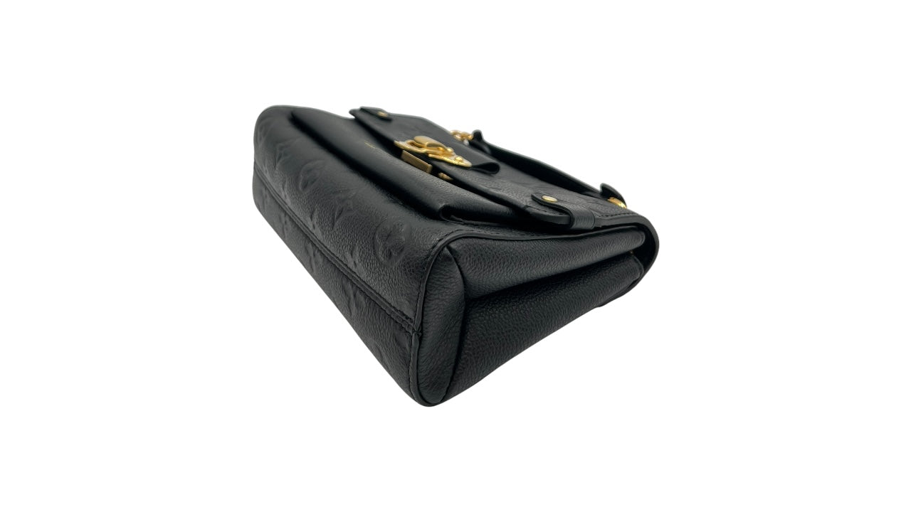 LOUIS VUITTON VAVIN BB BLACK LEATHER BAG