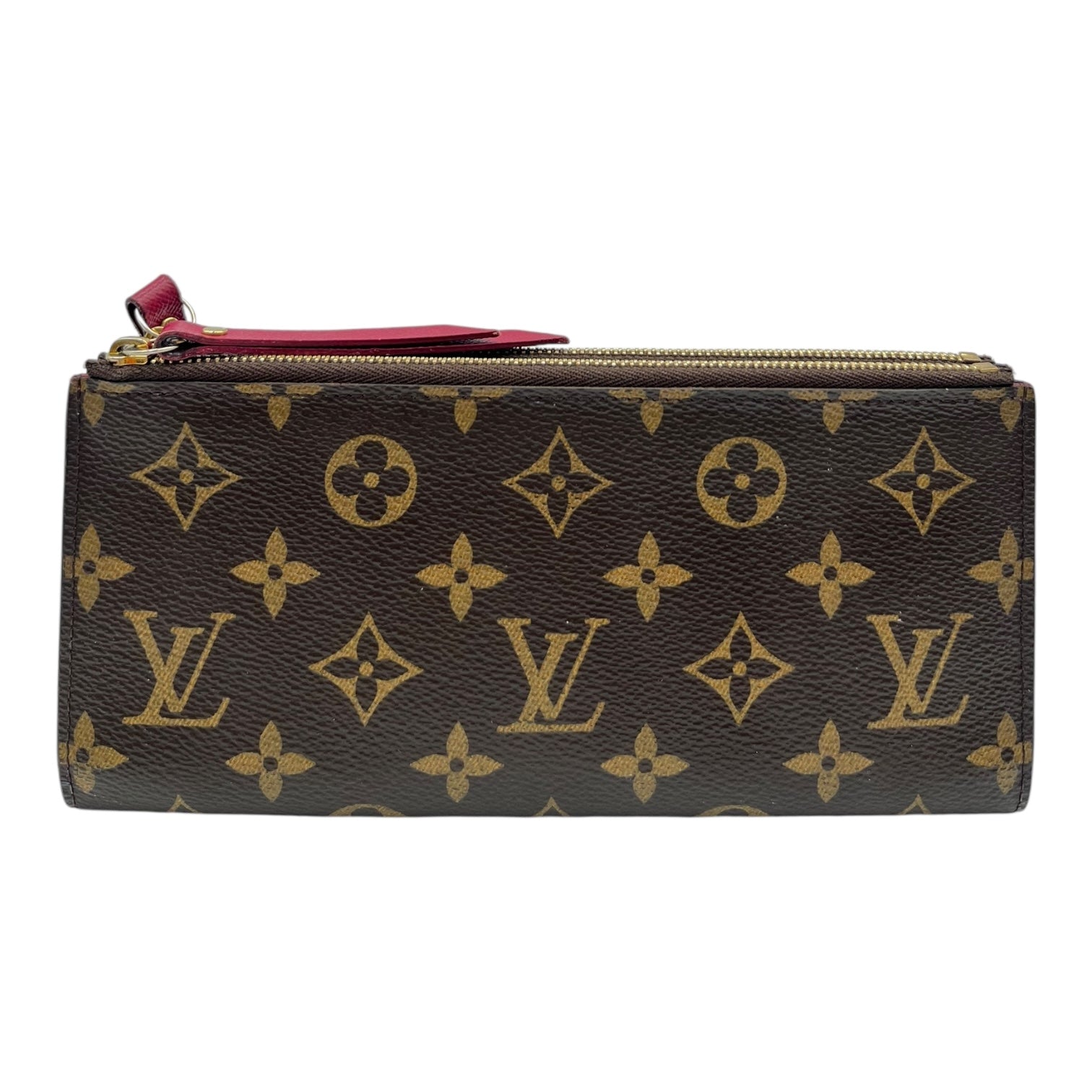 LOUIS VUITTON ADELE MONOGRAM DOUBLE ZIP WALLET BURGUNDY