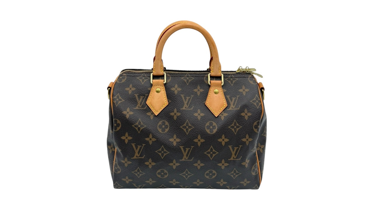 LOUIS VUITTON SPEEDY 25 BANDOULIERE CANVAS SATCHEL