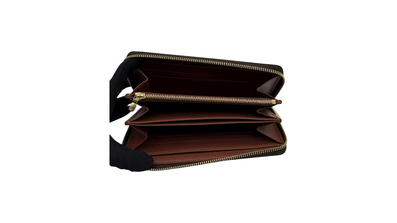 LOUIS VUITTON ZIPPY WALLET MONOGRAM BROWN