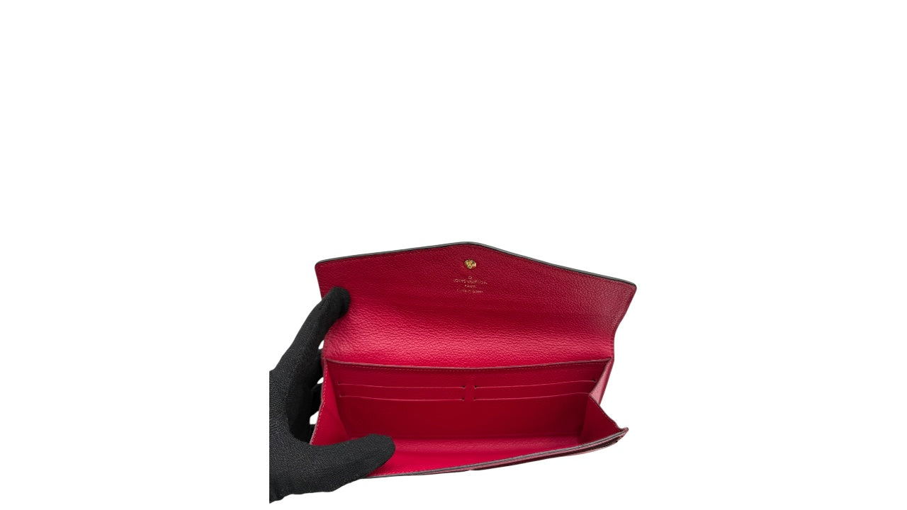 LOUIS VUITTON SARAH ROSE PINK CALFSKIN WALLET