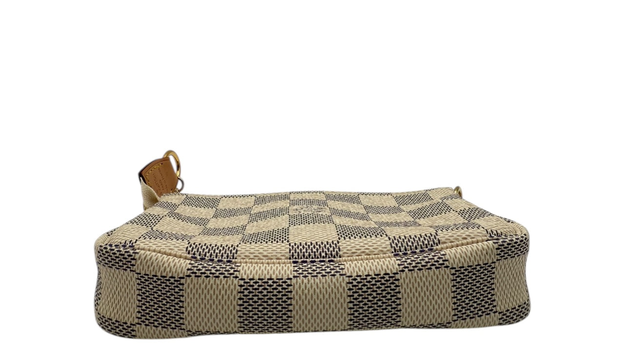 LOUIS VUITTON POCHETTE ACCESSORIES DAMIER AZUR MINI HANDBAG