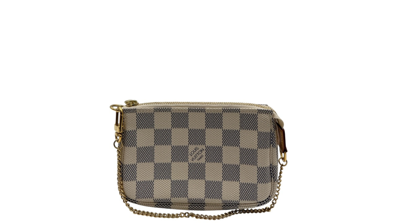 LOUIS VUITTON POCHETTE ACCESSORIES DAMIER AZUR MINI HANDBAG