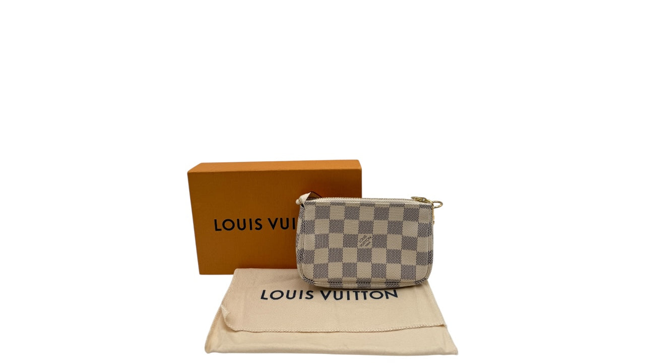 LOUIS VUITTON POCHETTE ACCESSORIES DAMIER AZUR MINI HANDBAG