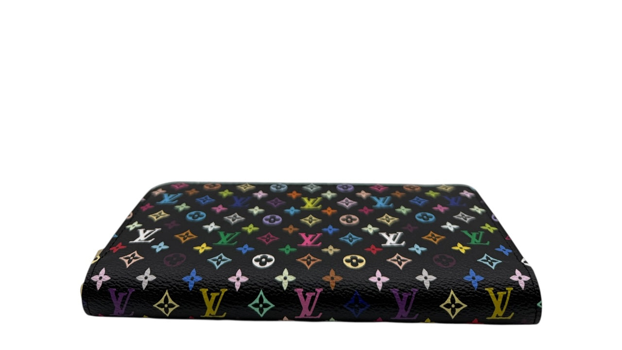LOUIS VUITTON BLACK MULTICOLOR CANVAS ZIPPY WALLET