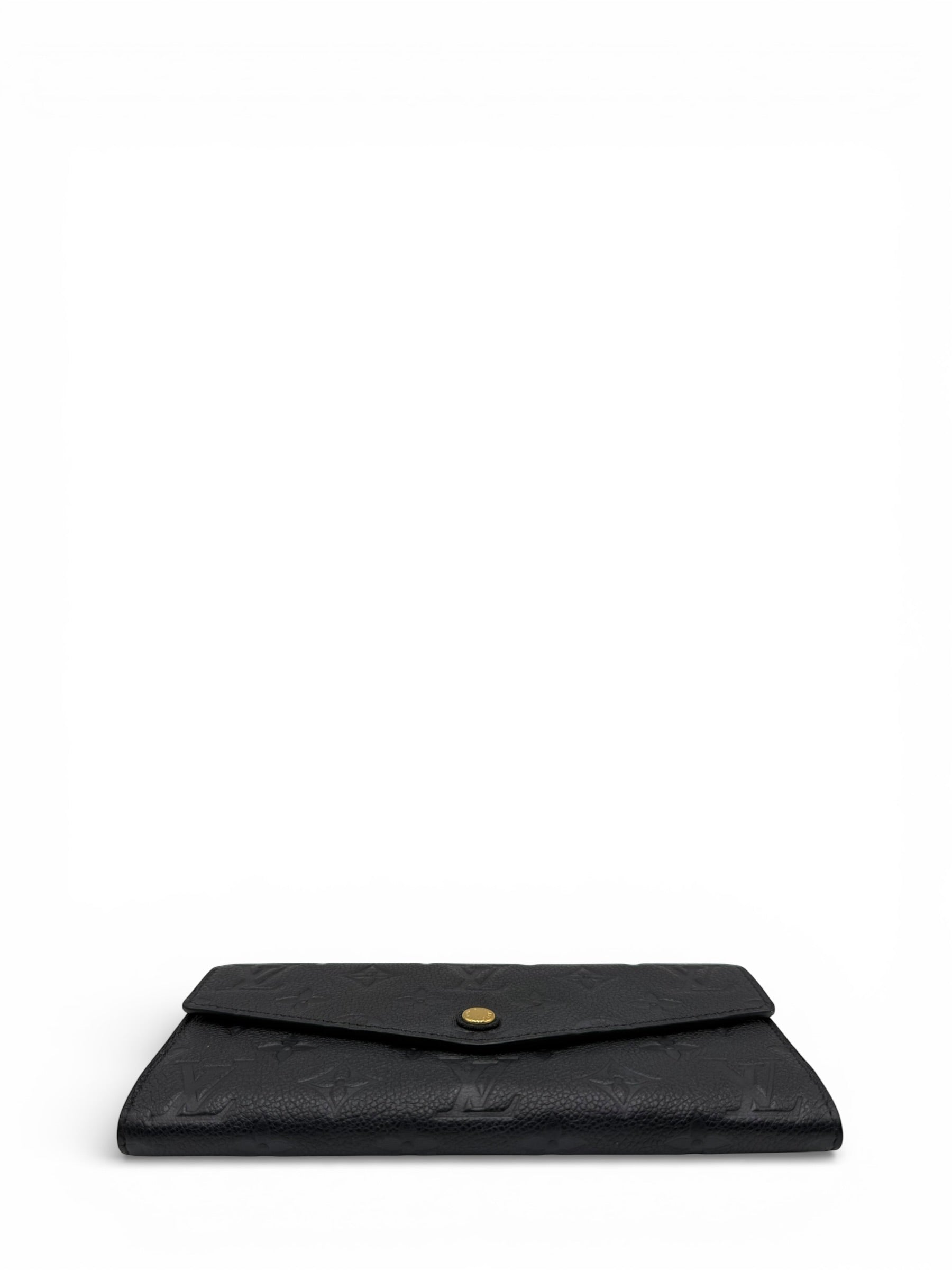 LOUIS VUITTON SARAH BLACK LEATHER WALLET