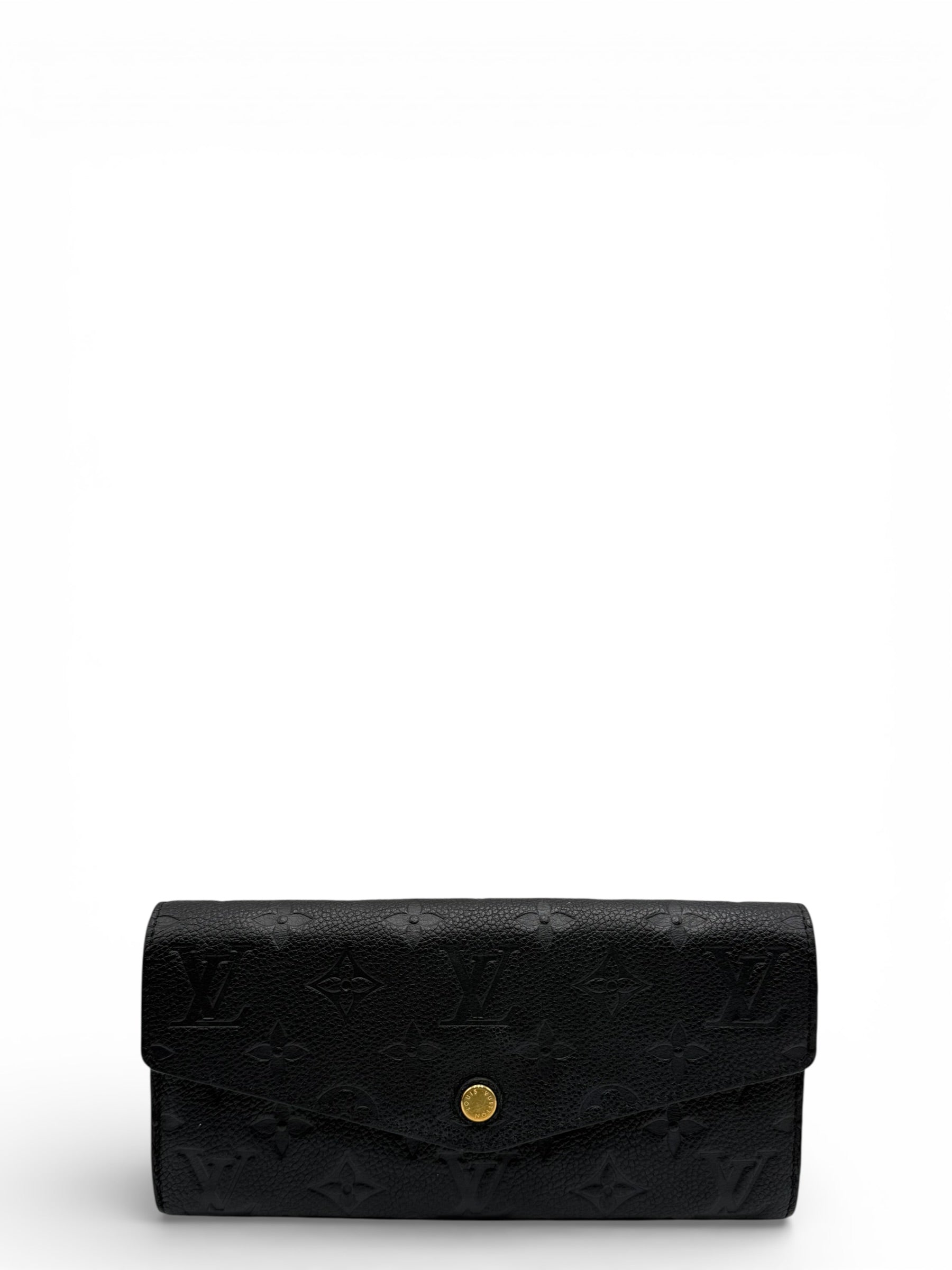 LOUIS VUITTON SARAH BLACK LEATHER WALLET