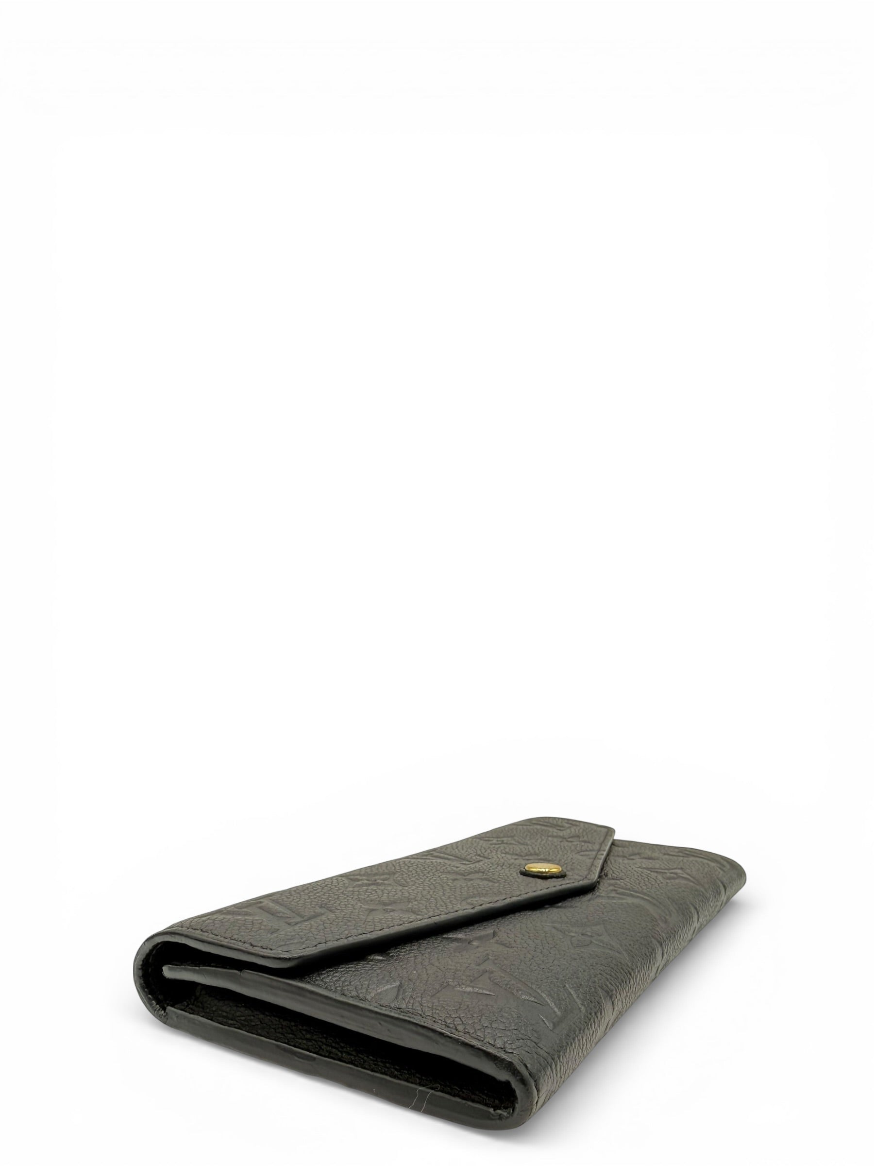 LOUIS VUITTON SARAH BLACK LEATHER WALLET