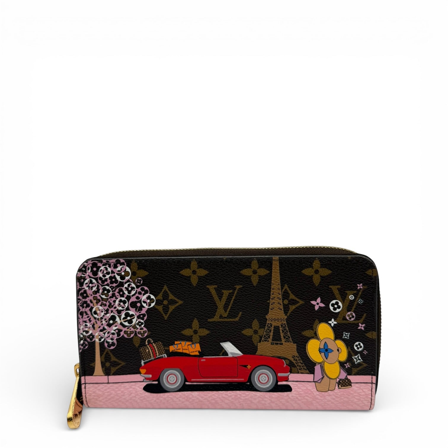 LOUIS VUITTON MONOGRAM CANVAS CHRITMAS ANIMATION PARIS VIVIENNE ZIPPY WALLET