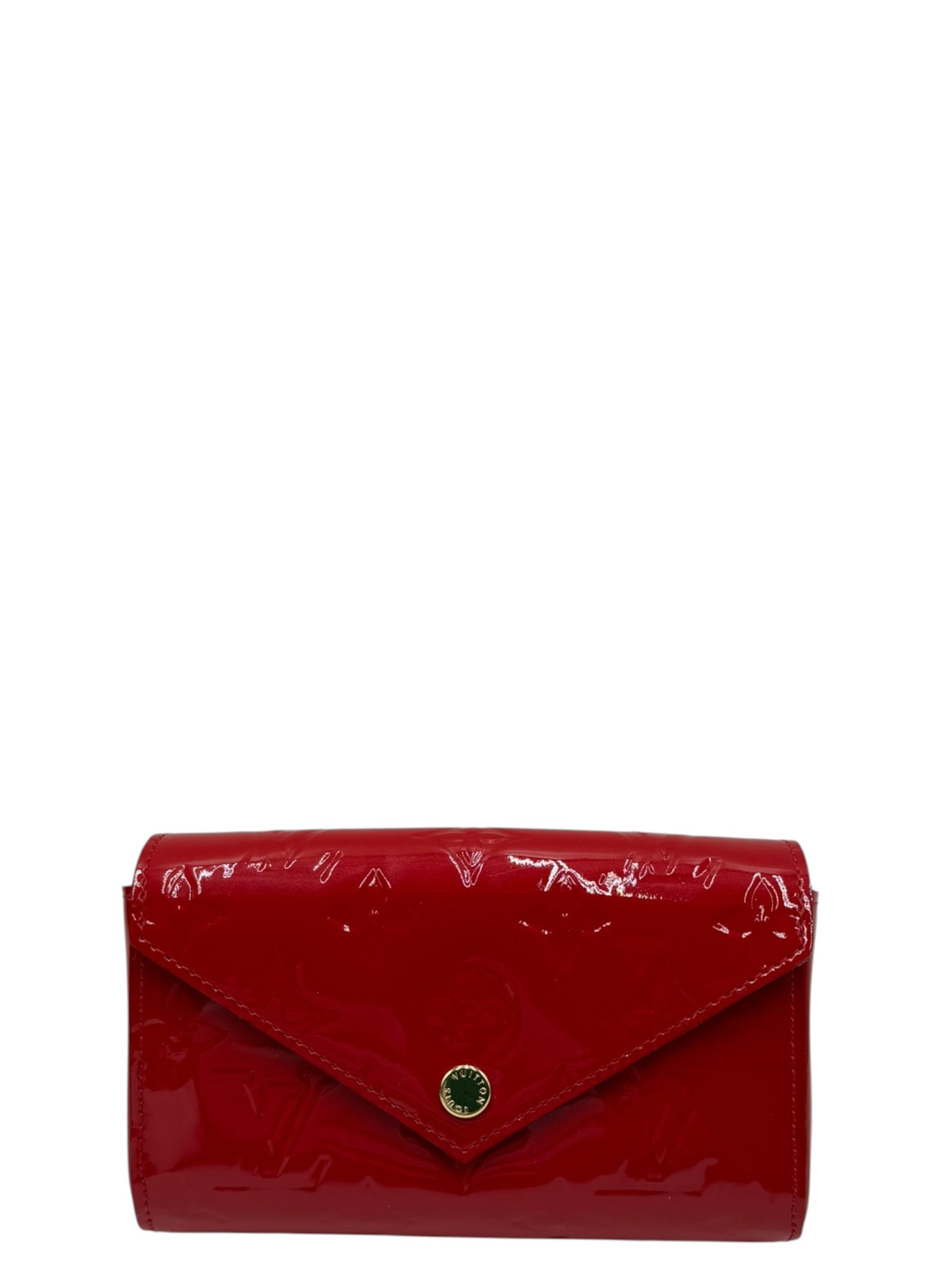 LOUIS VUITTON RED VERNIS WALLET