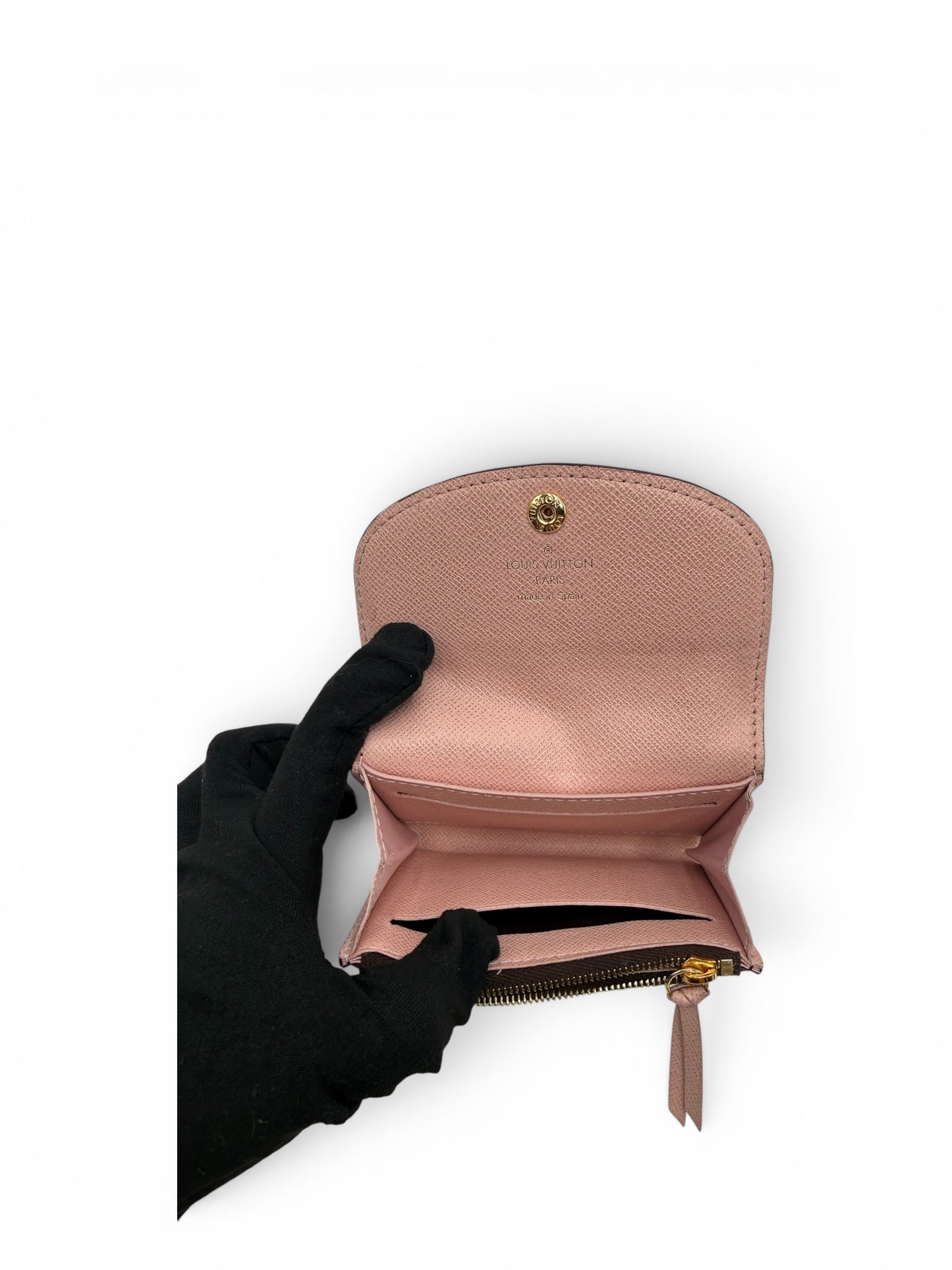 LOUIS VUITTON ROSALIE COIN PURSE IN MONOGRAM ROSE BALLERINE