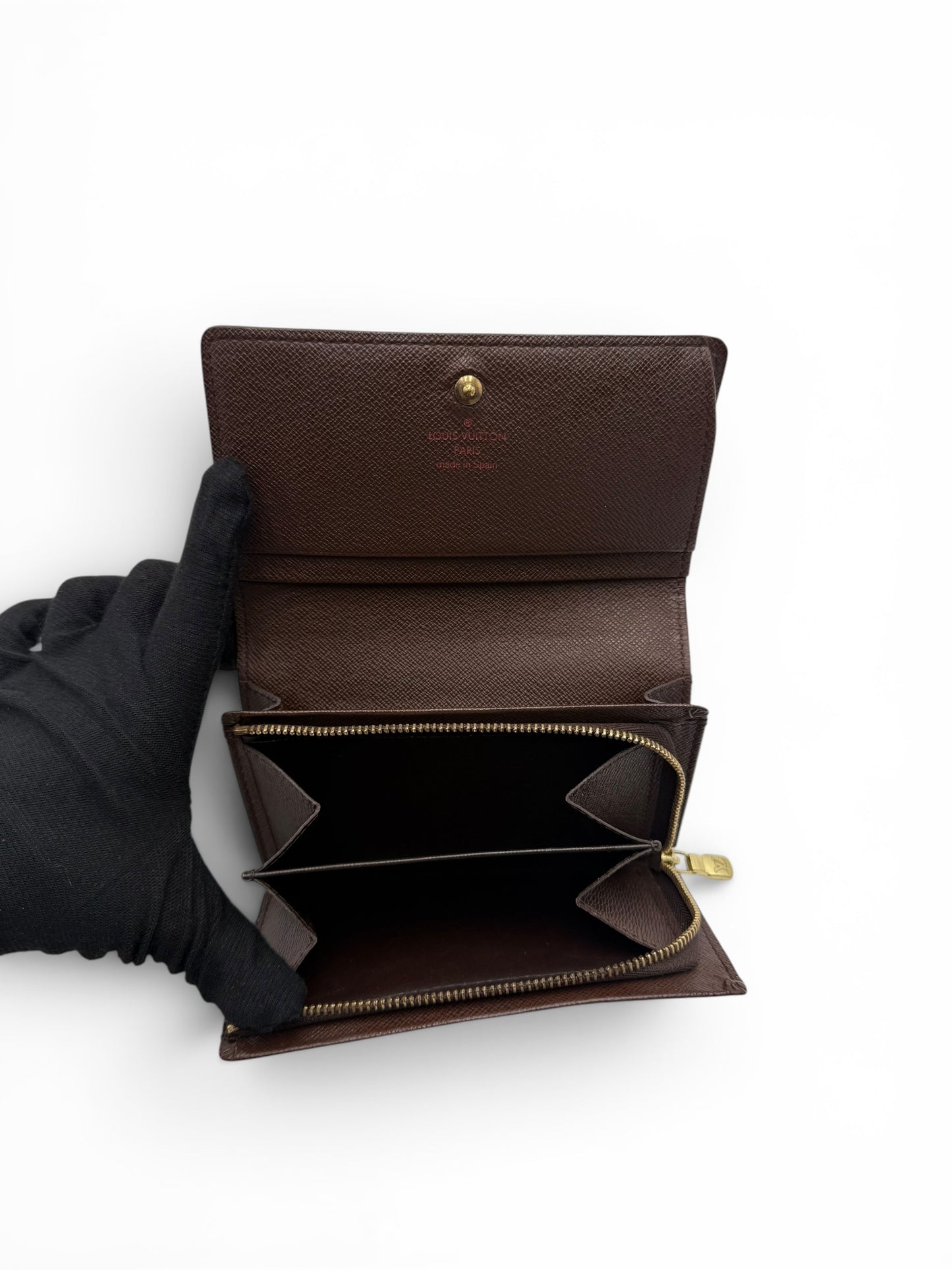 LOUIS VUITTON DAMIER EBENE CANVAS PORTE MONNAIE BILLETS TRESOR WALLET
