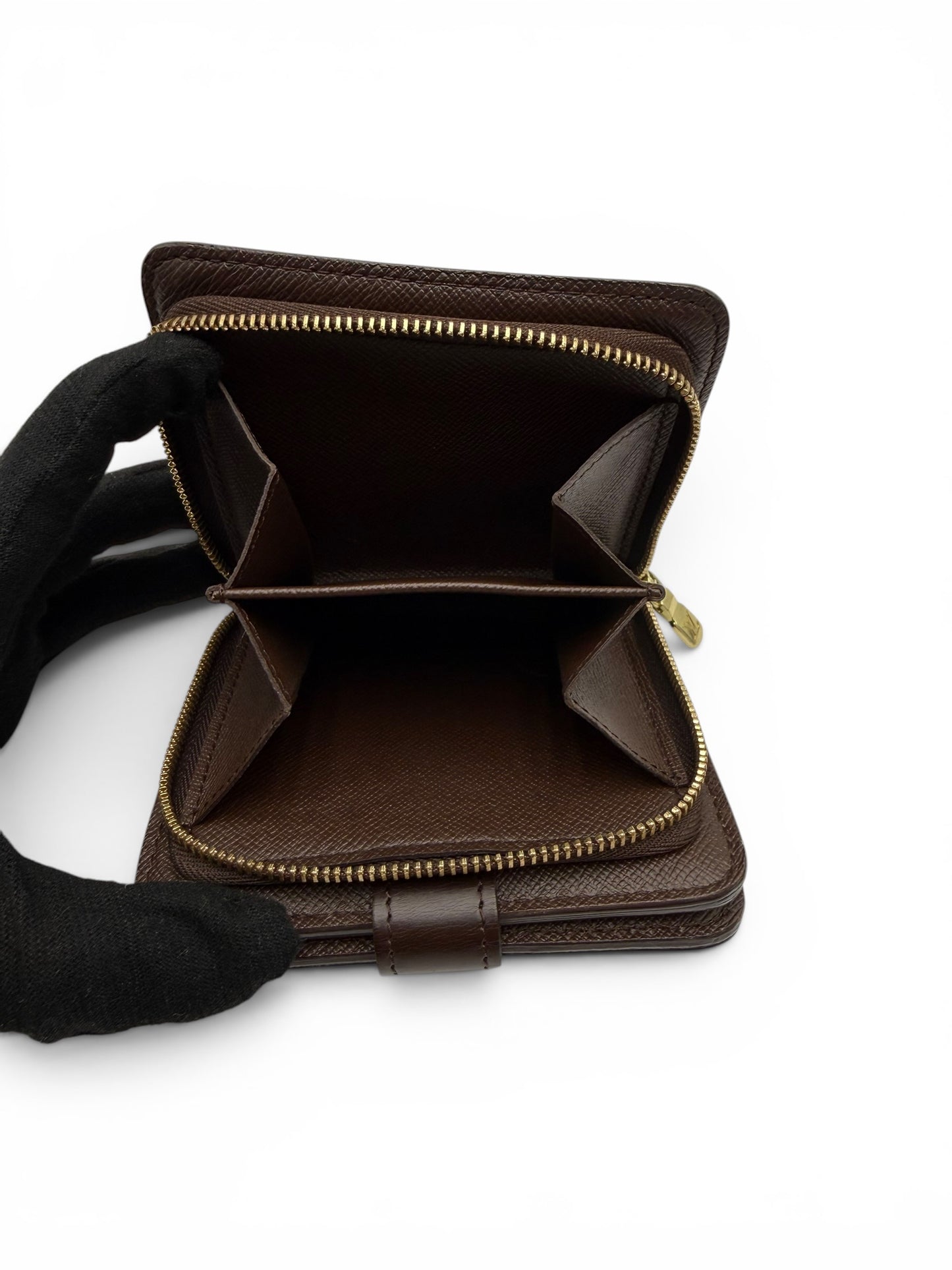 LOUIS VUITTON DAMIER EBENE COMPACT ZIP WALLET