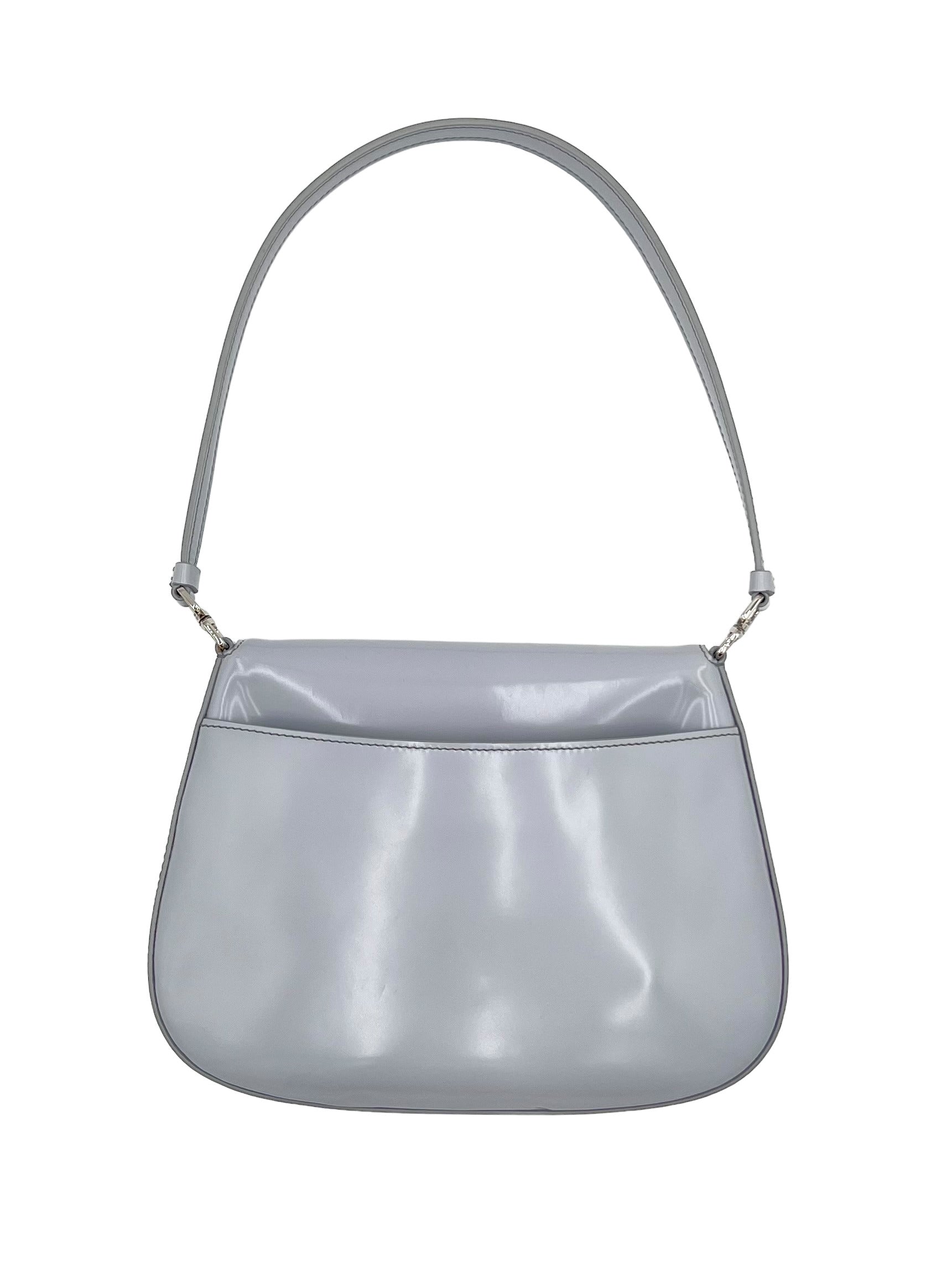 PRADA CLEO BRUSHED LEATHER SHOULDER BAG WITH FLAP