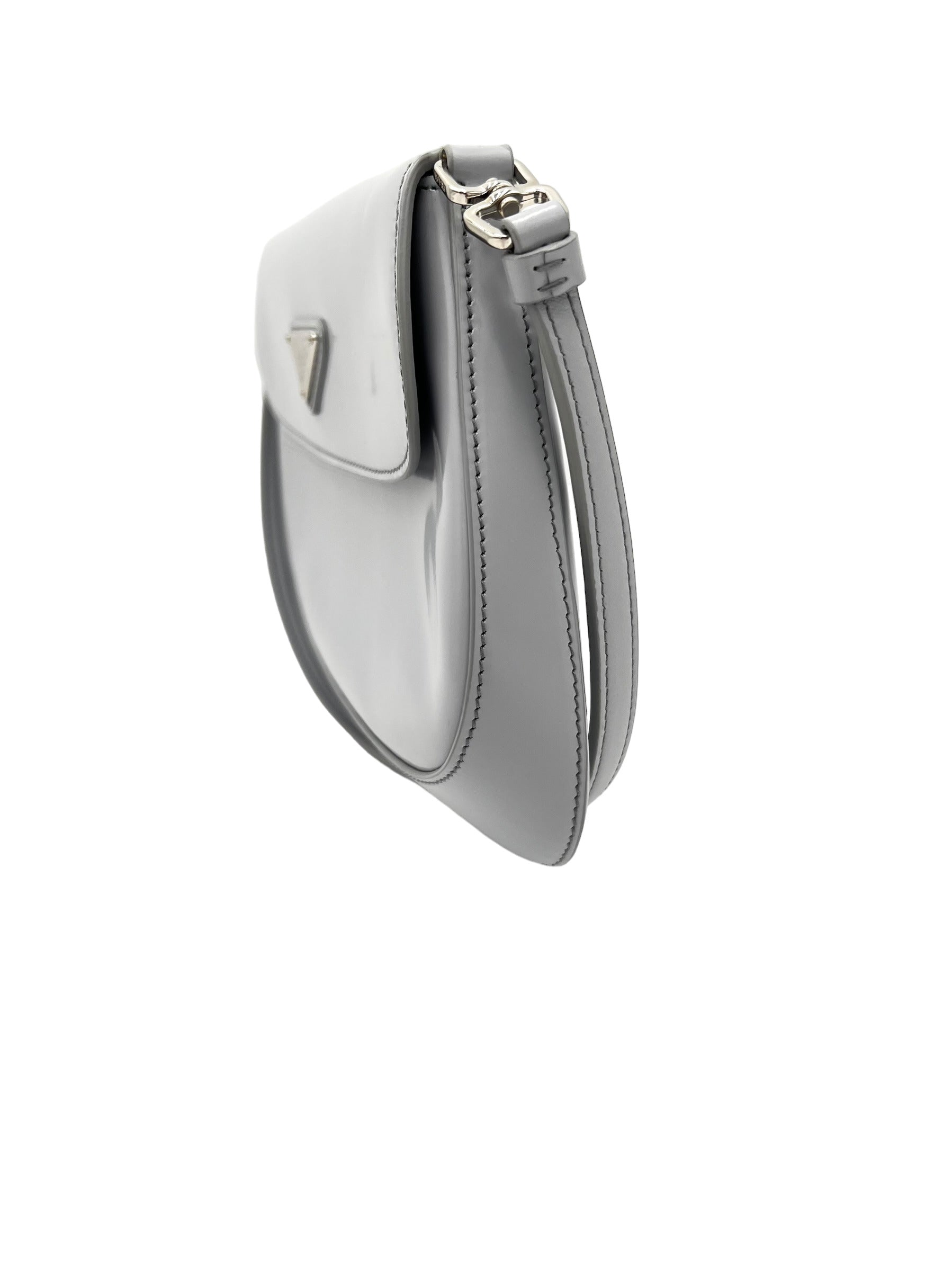 PRADA CLEO BRUSHED LEATHER SHOULDER BAG WITH FLAP