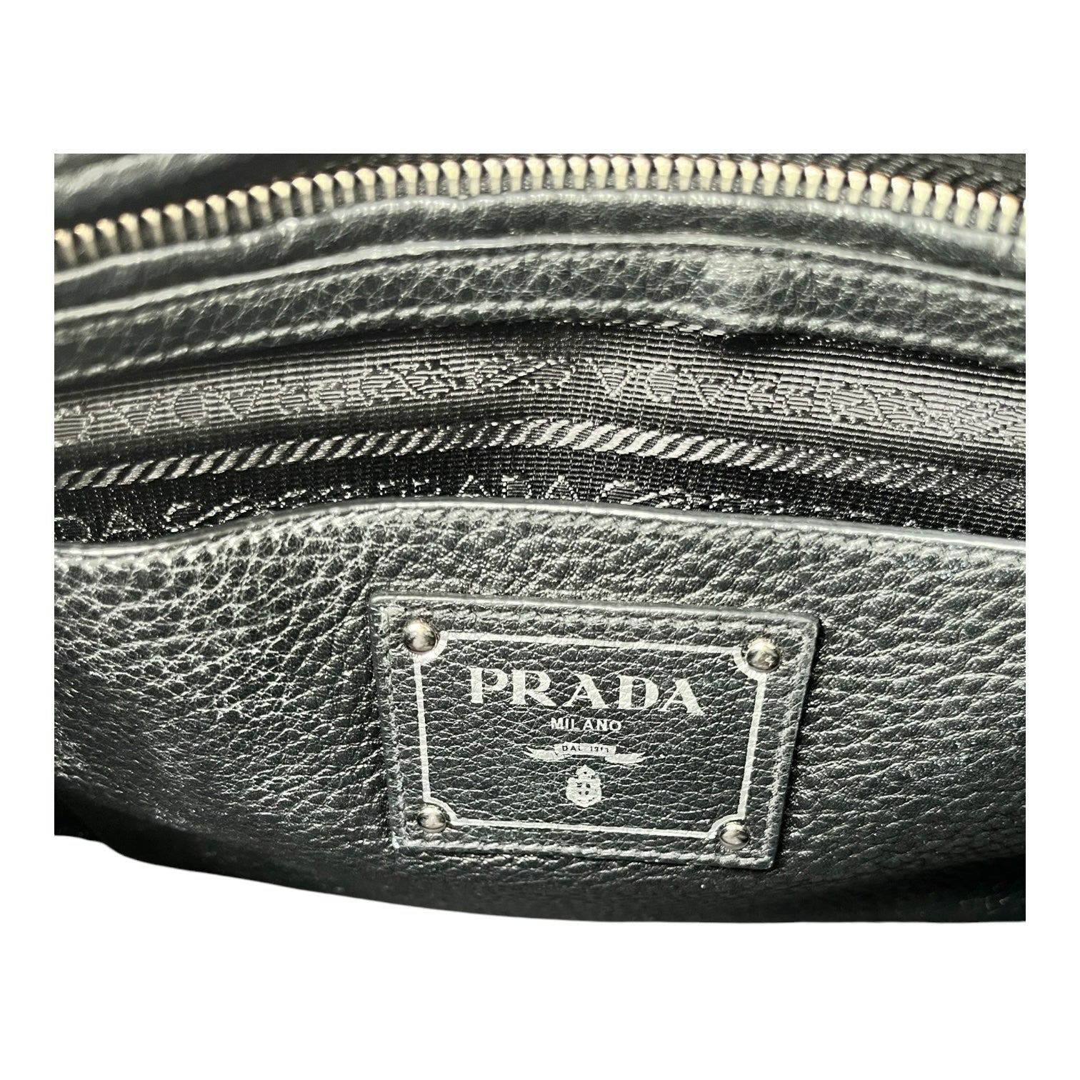 PRADA FRONT ZIP CONVERTIBLE SATCHEL VITELLO PHENIX BAG
