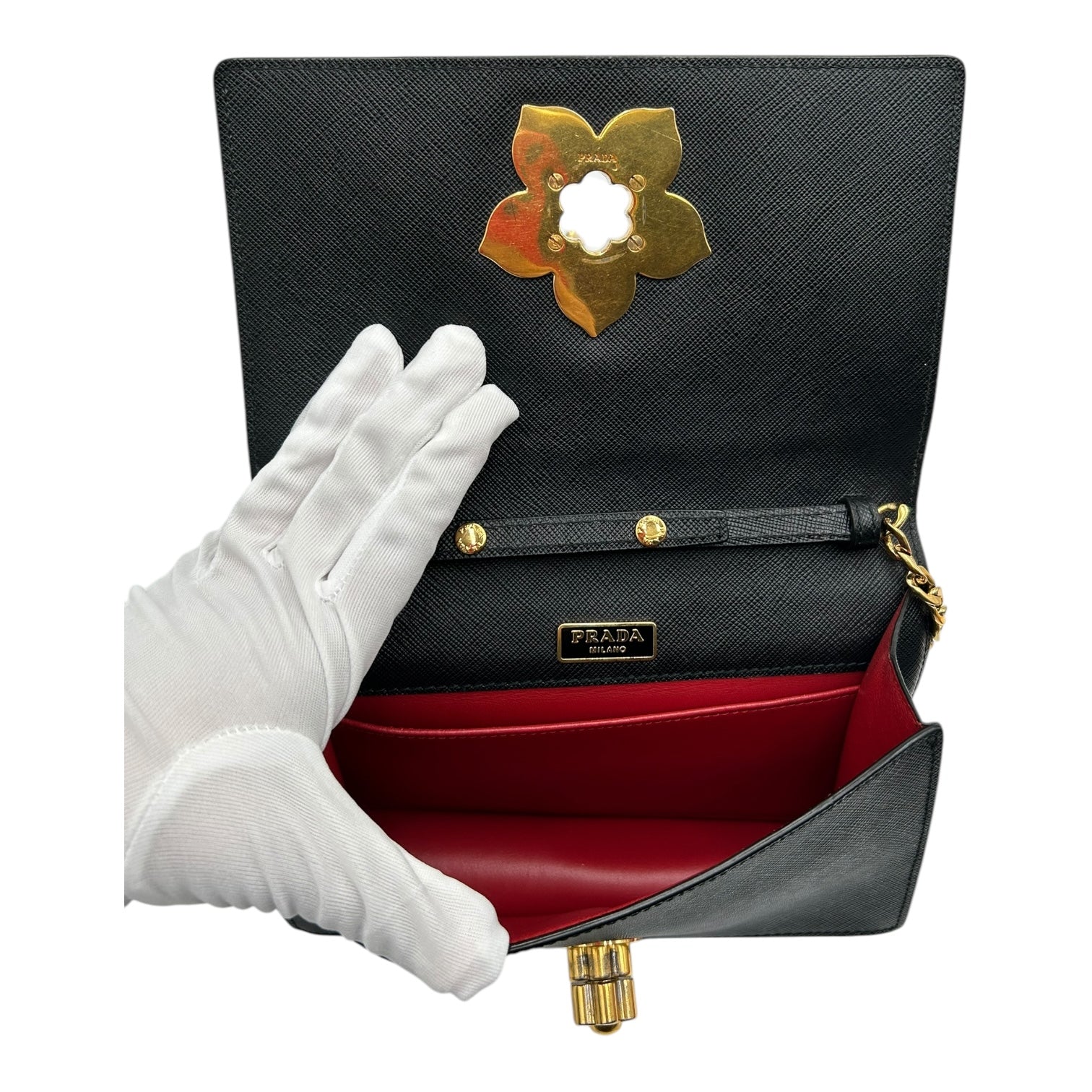 PRADA COROLLE CROSSBODY BLACK