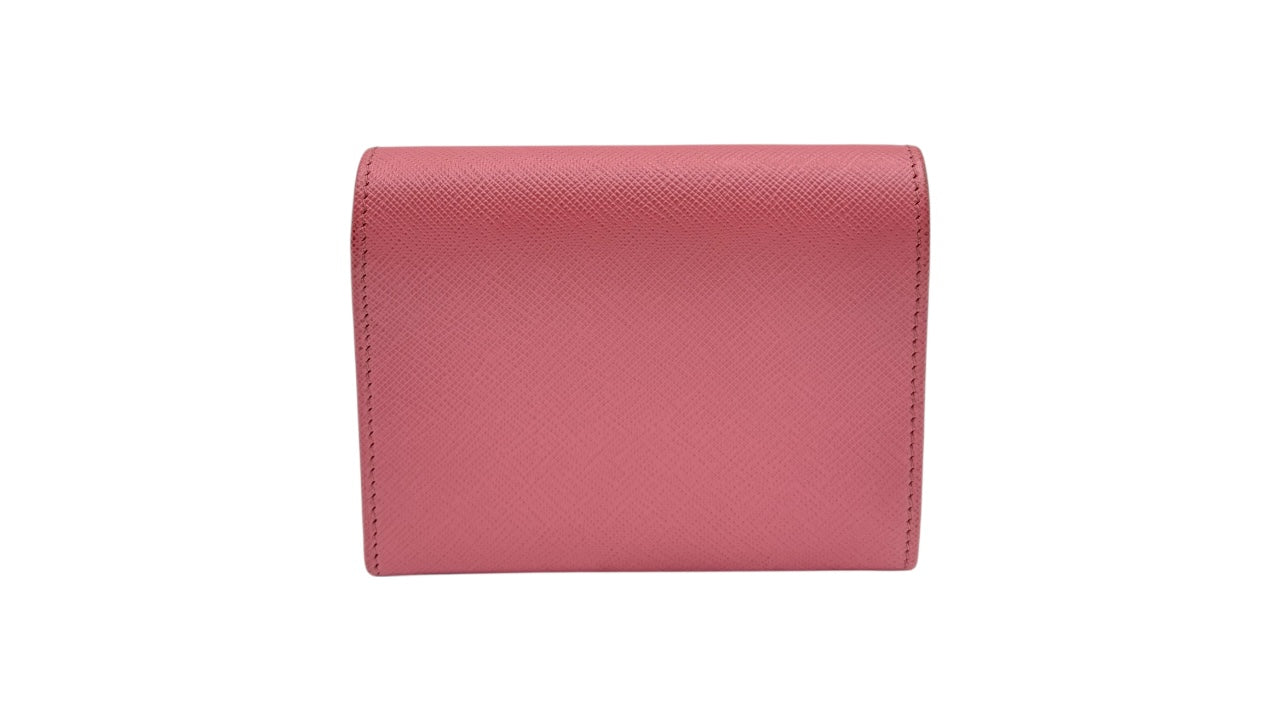 PRADA PINK SAFFINAO SHORT WALLET