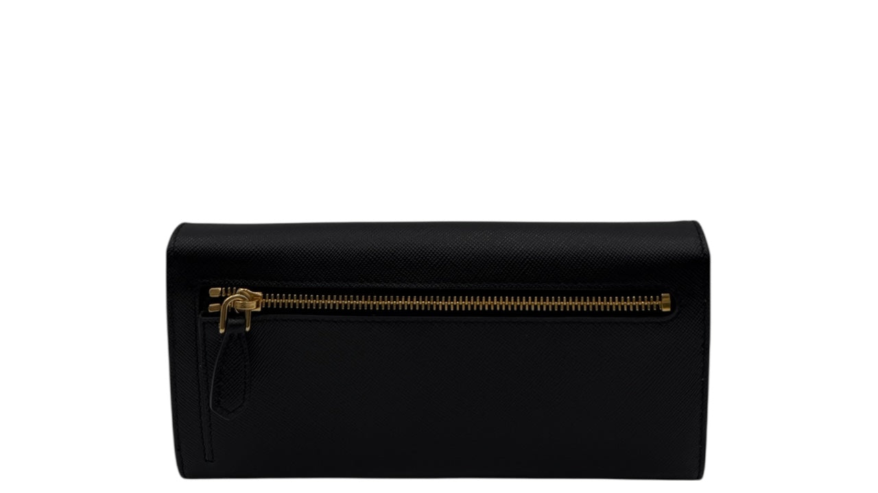 PRADA SAFFIANO LEATHER LONG WALLET BLACK