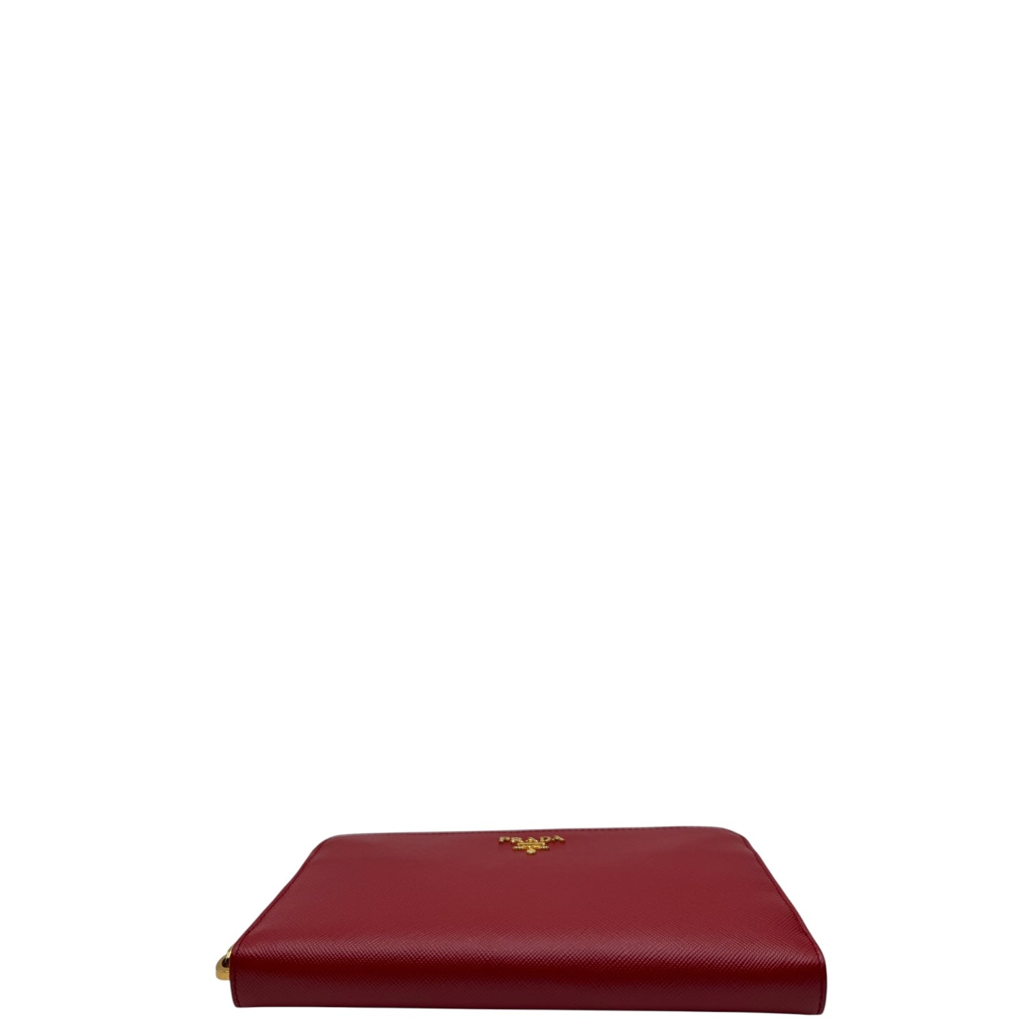PRADA RED SAFFIANO LONG ZIPPY WALLET