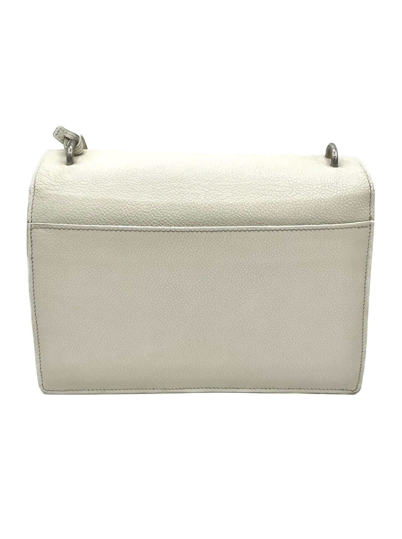 YSL MEDIUM SUNSET CHAIN BAG WHITE