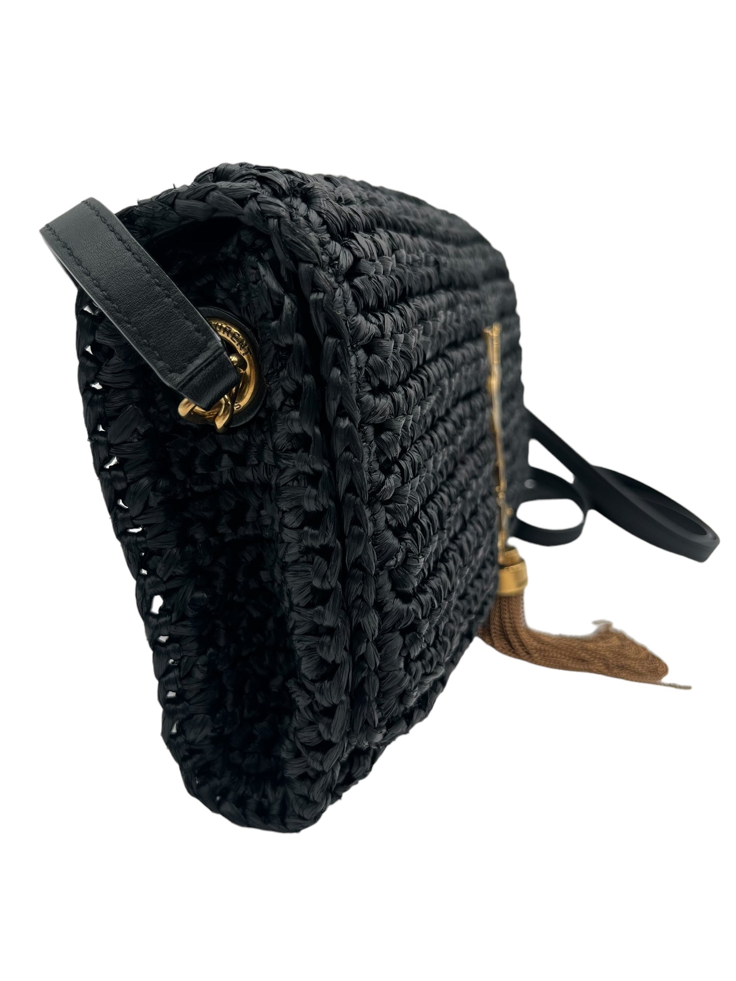 YSL KATE 99 TASSEL SHOULDER BAG IN RAFFIA