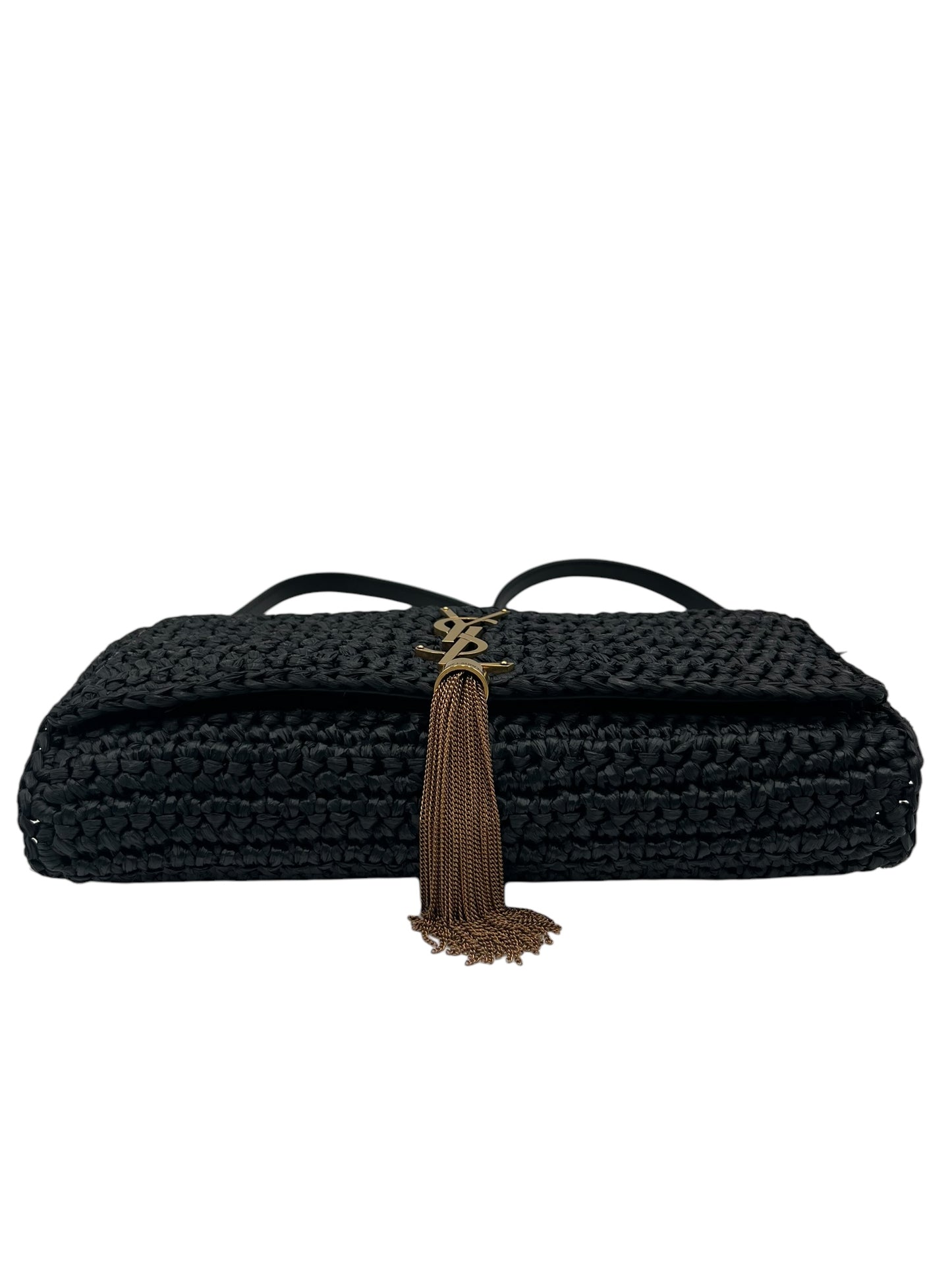 YSL KATE 99 TASSEL SHOULDER BAG IN RAFFIA