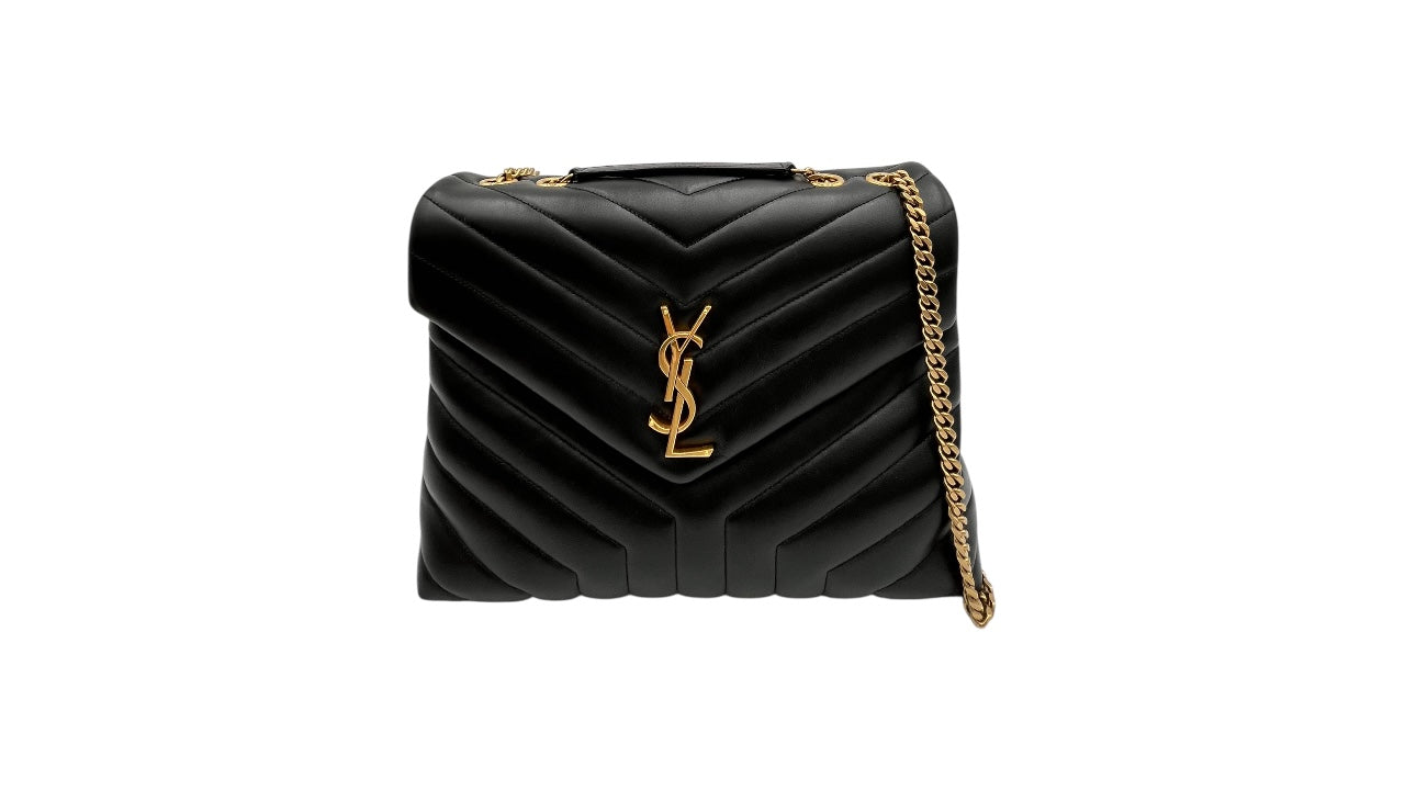 YSL LOULOU LARGE BLACK SHOULDER BAG