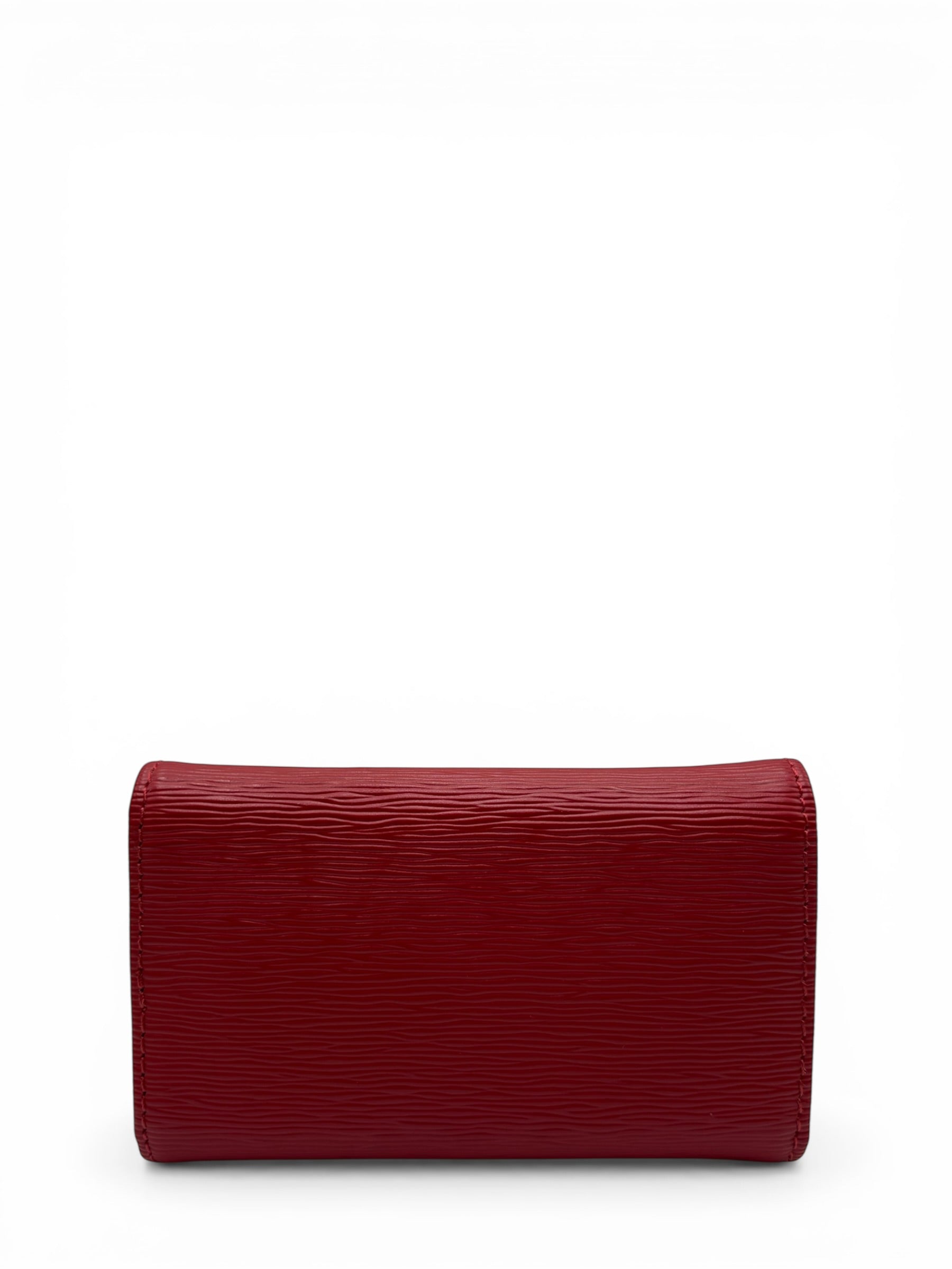 PRADA RED SAFFIANO KEY HOLDER