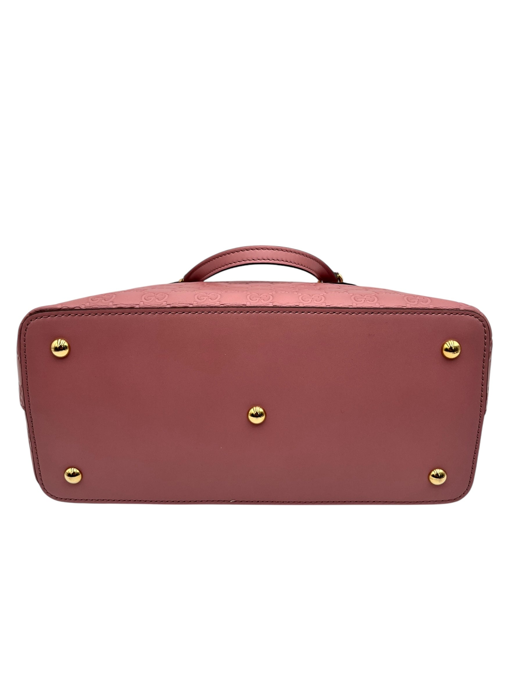 GUCCI GUCCISSIMA SIGNATURE LINEA A FOLDOVER TOTE ROSE BABY CANDY