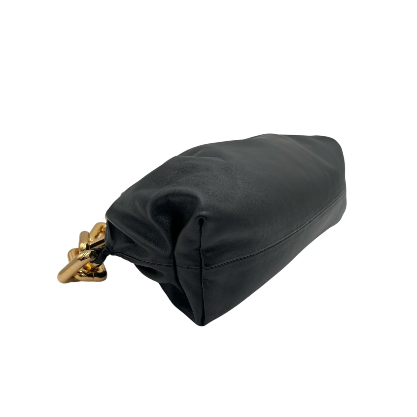 BOTTEGA VENETA LEATHER CHAIN POUCH BLACK