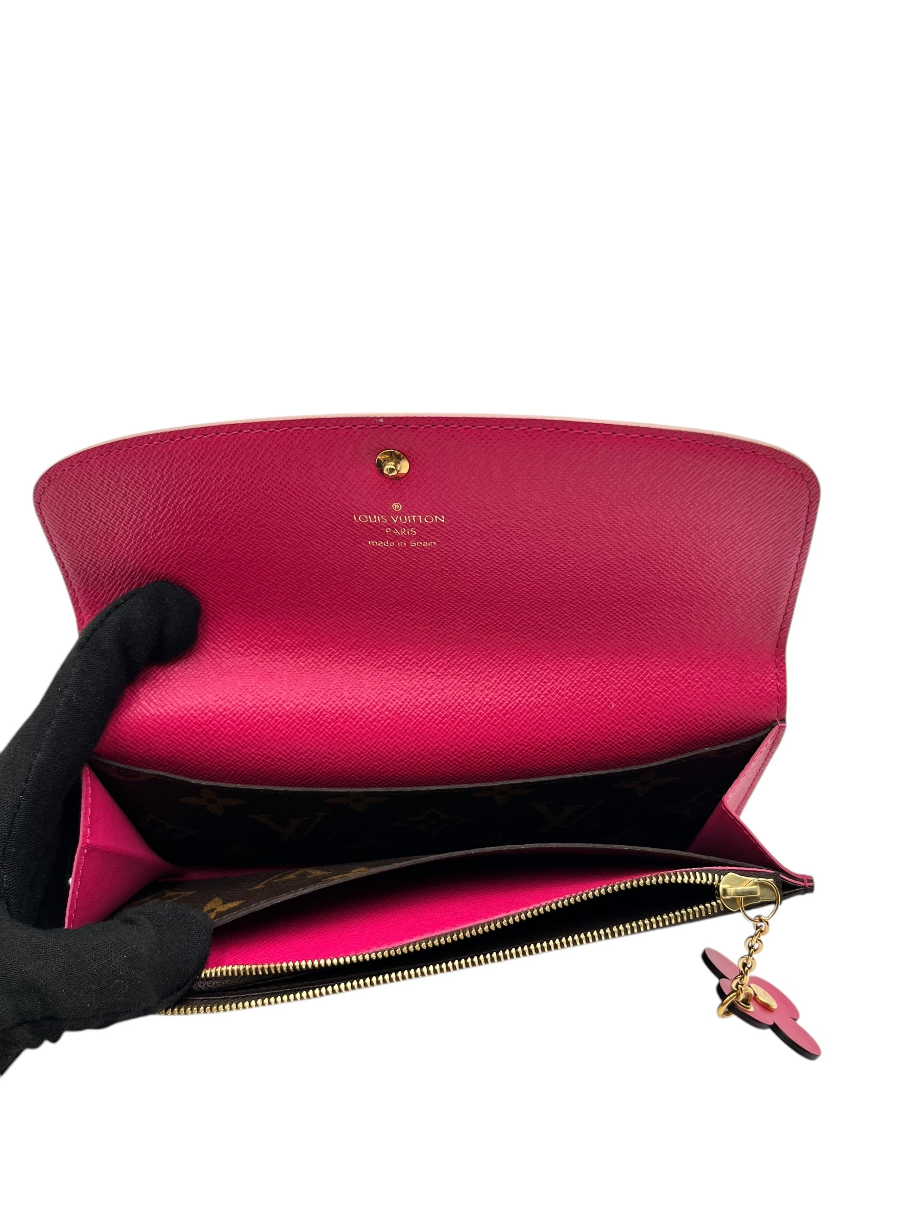 LOUIS VUITTON EMILIE WALLET BLOOMING FLOWER PINK
