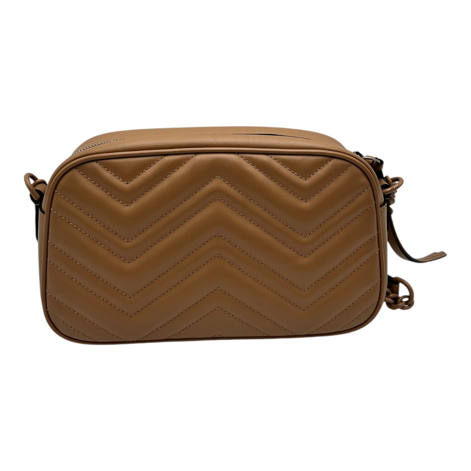 GUCCI GG MARMONT CAMERA MILKTEA CALFSKIN CROSSBODY