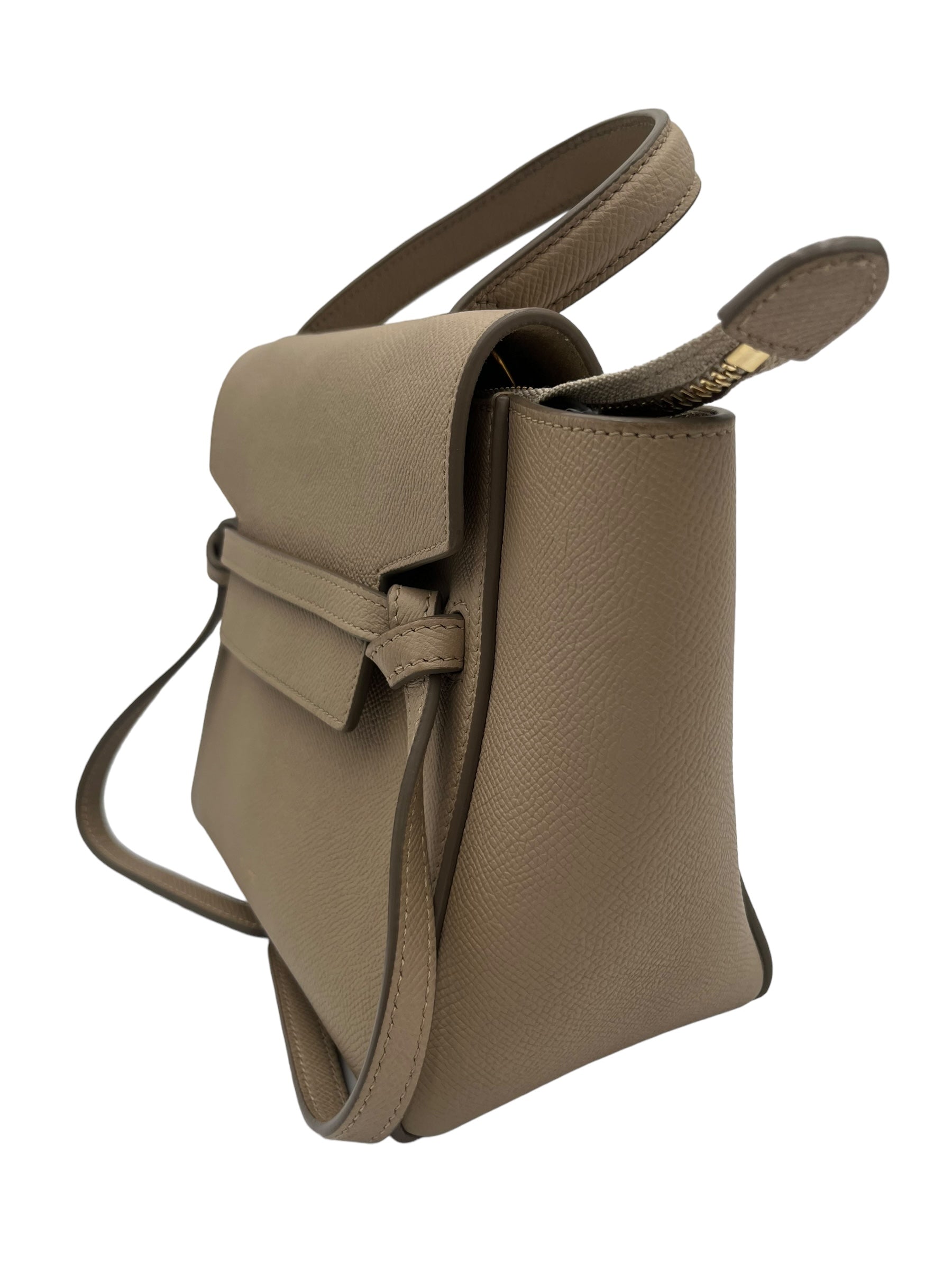 CELINE BELT BAG NANO IN BEIGE WITH GOLD HARDWARE