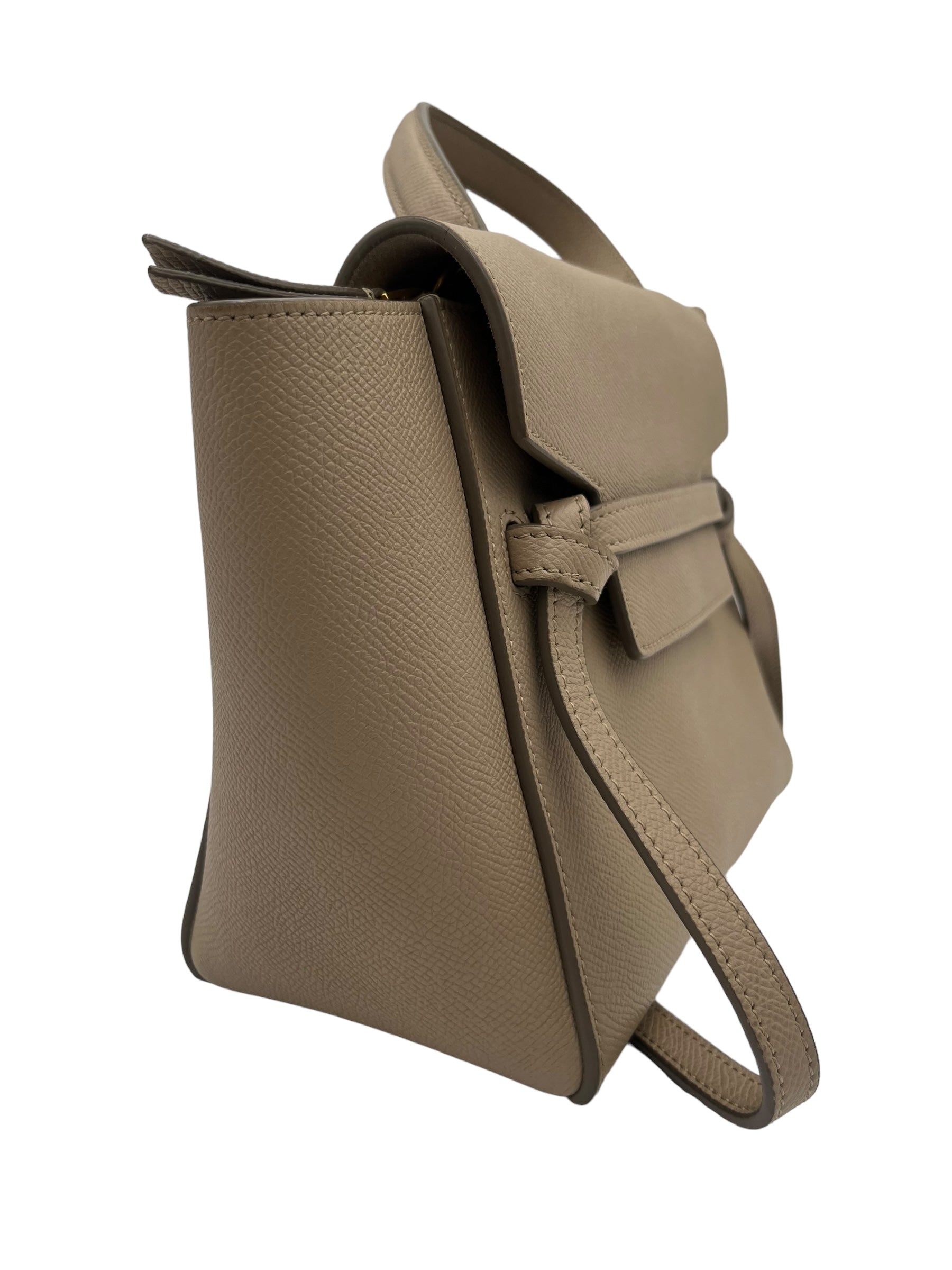 CELINE BELT BAG NANO IN BEIGE WITH GOLD HARDWARE